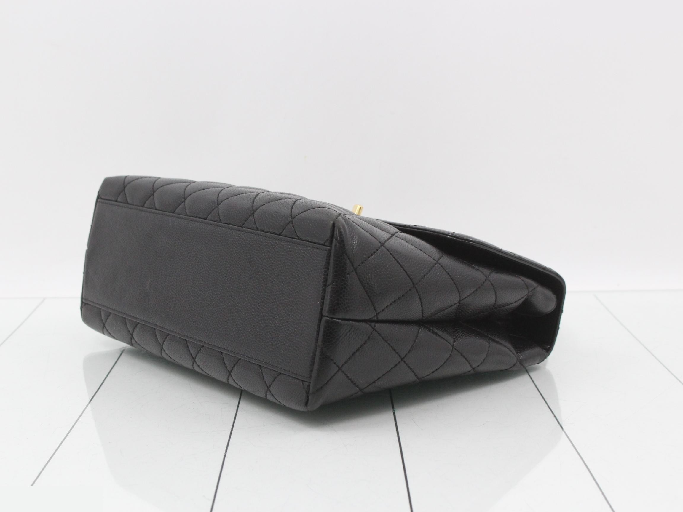 Kelly-style handbag, black, with original seal. — view 6
