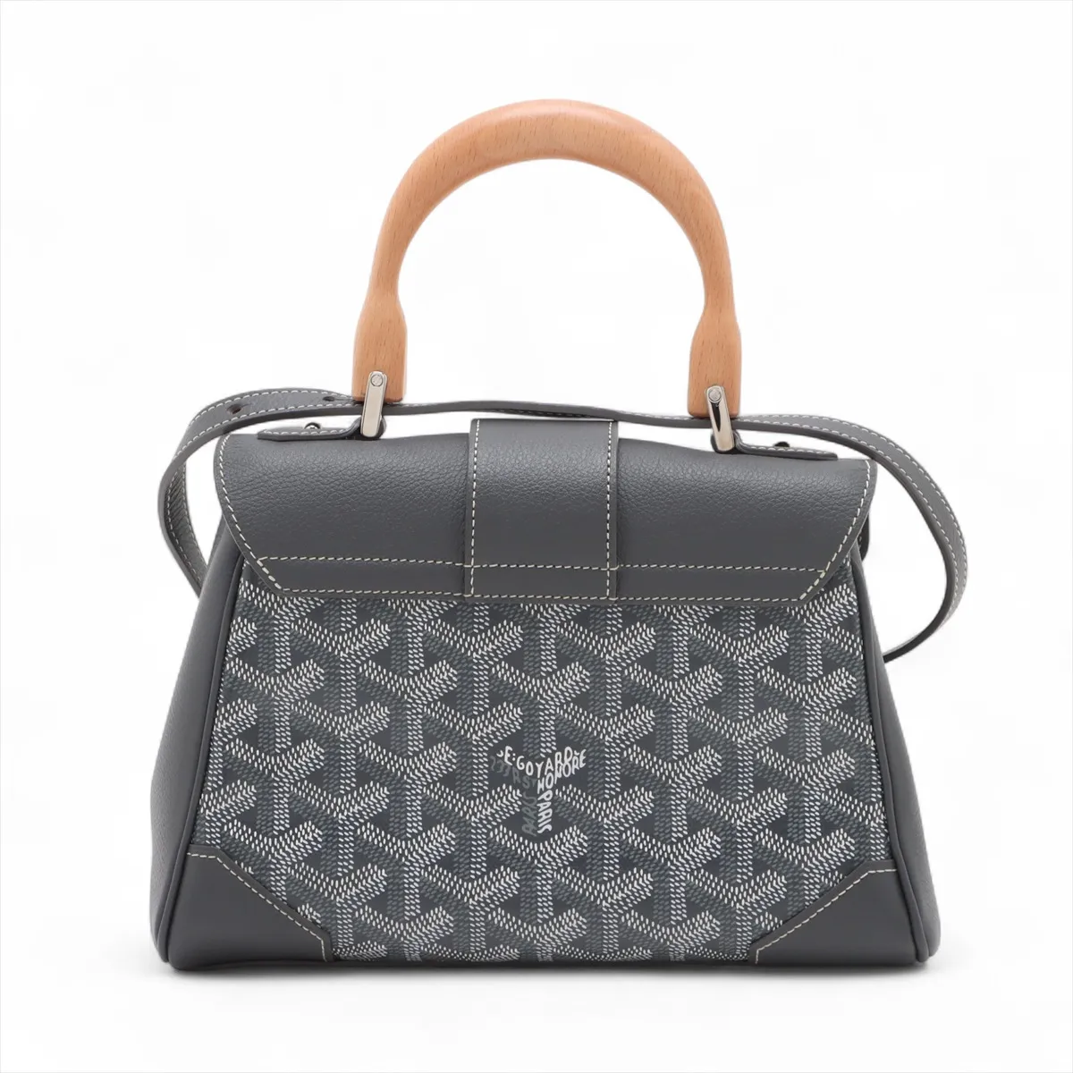 Saigon Mini PVC x Leather 2WAY Handbag Gray — view 2