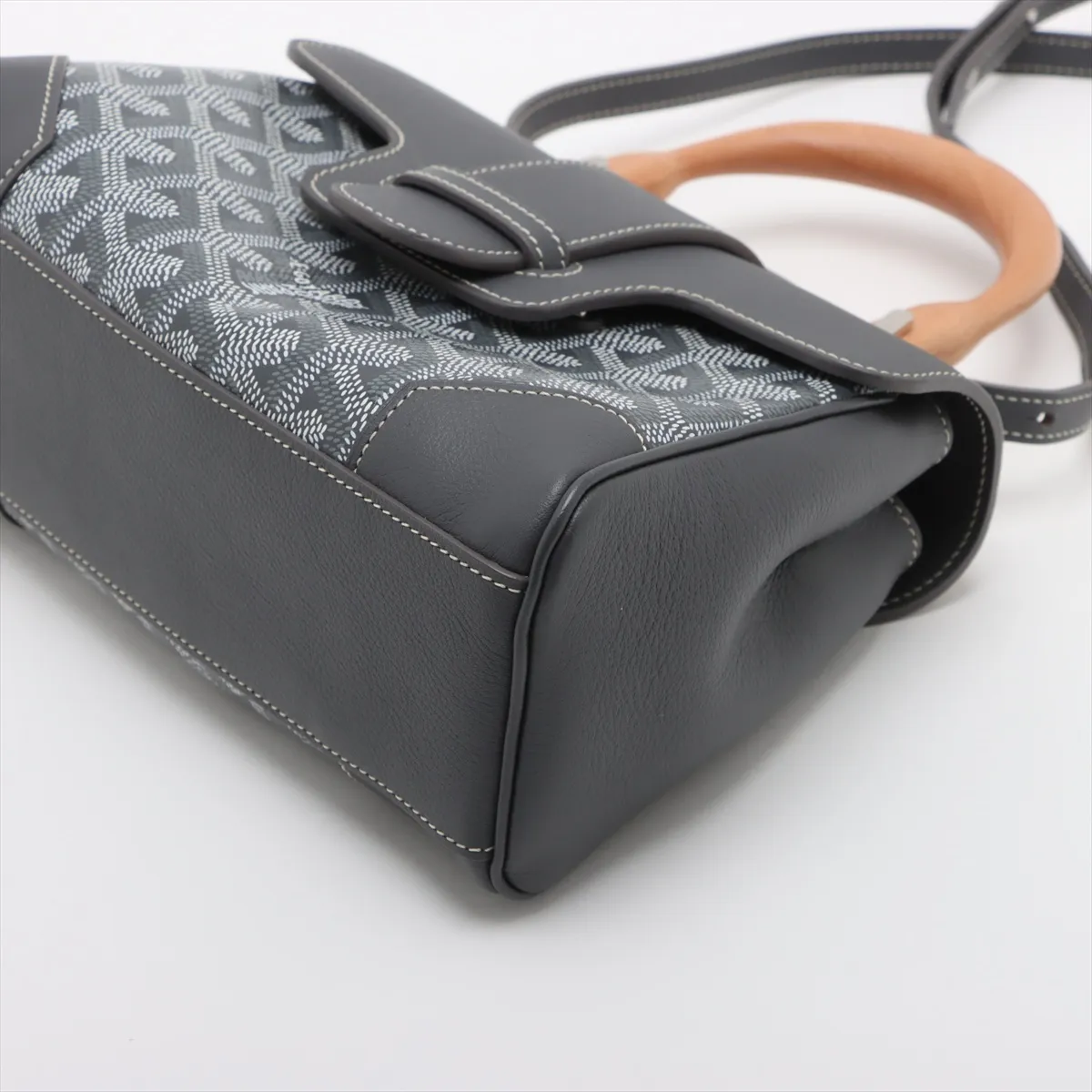 Saigon Mini PVC x Leather 2WAY Handbag Gray — view 3