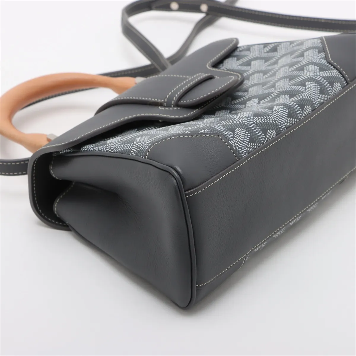Saigon Mini PVC x Leather 2WAY Handbag Gray — view 4