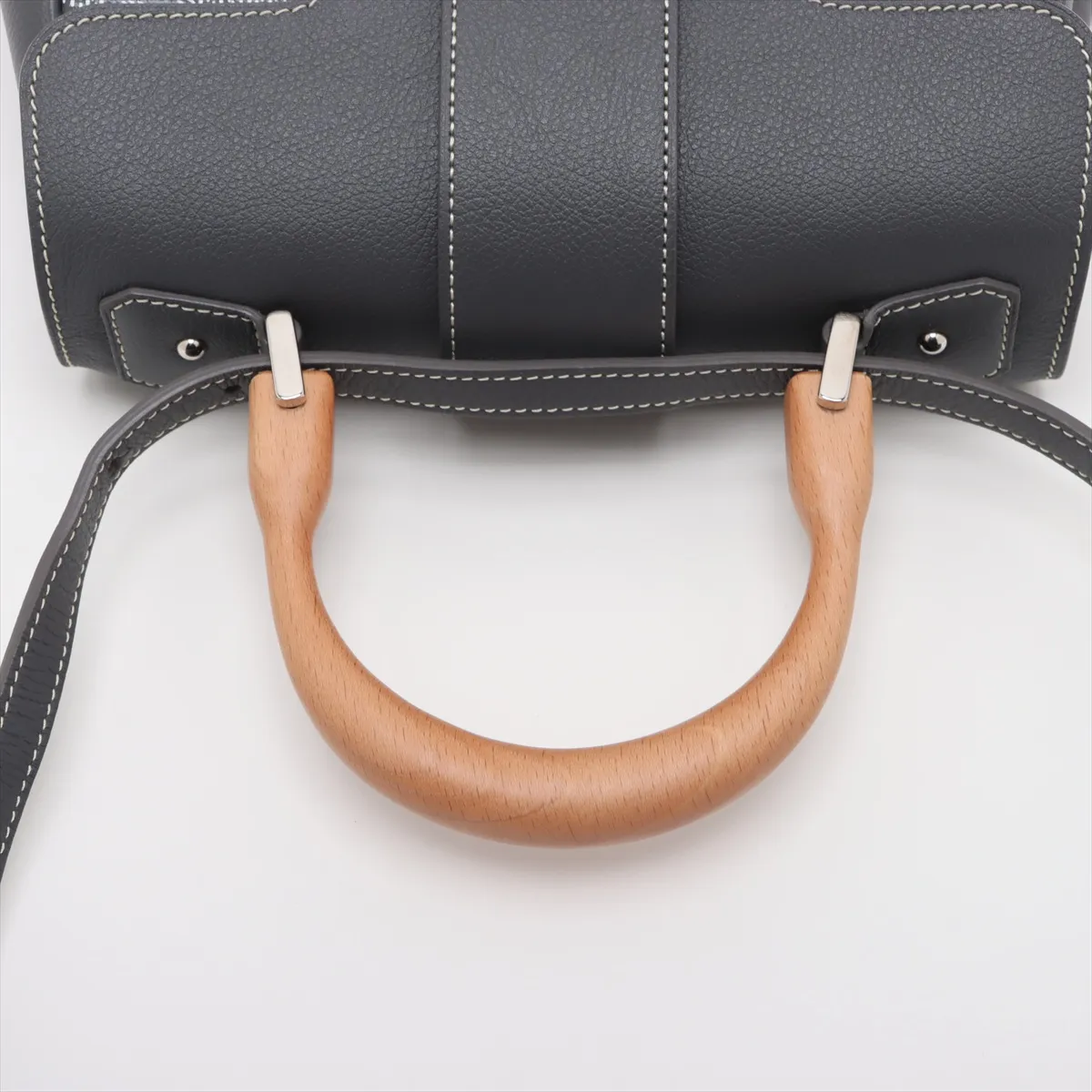 Saigon Mini PVC x Leather 2WAY Handbag Gray — view 5