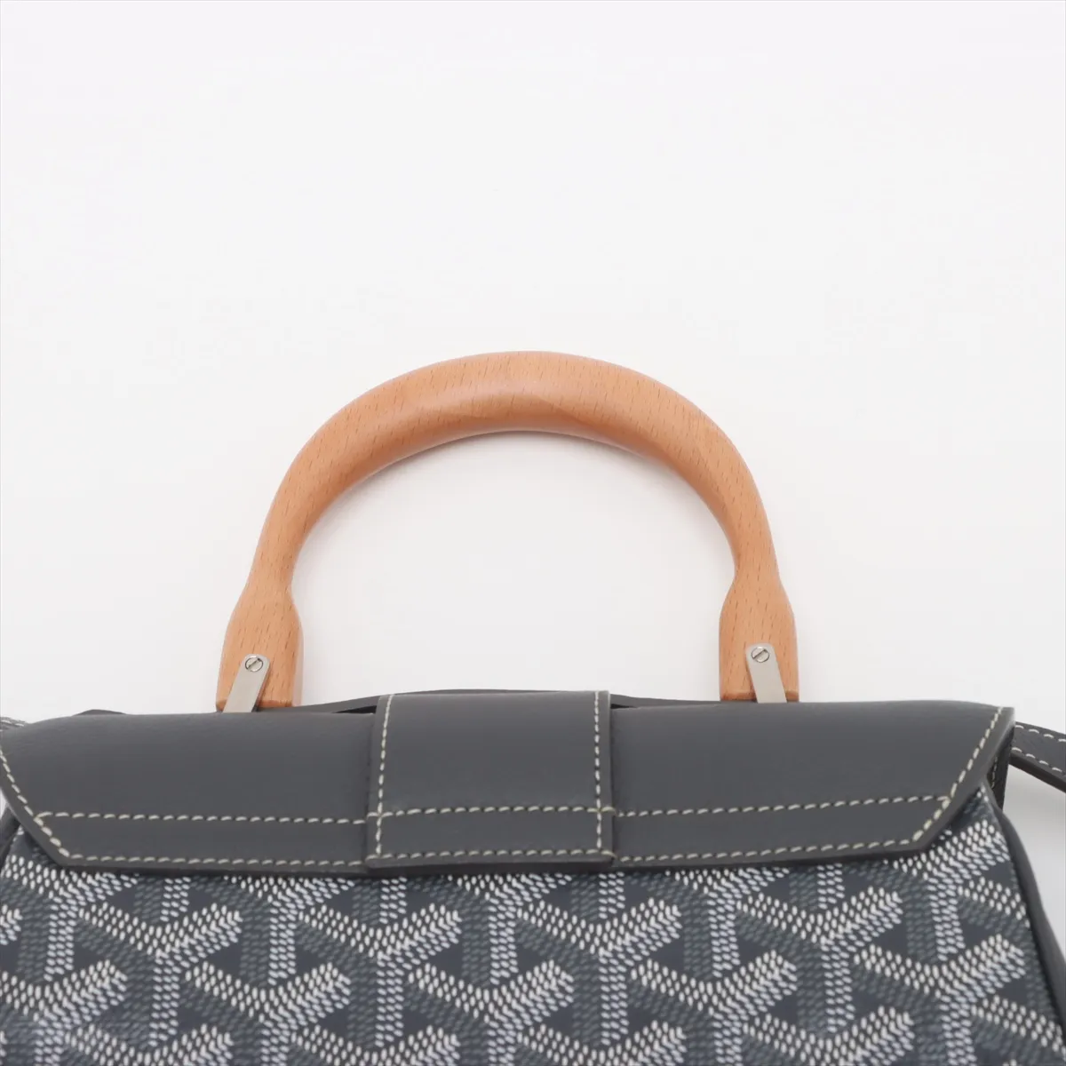 Saigon Mini PVC x Leather 2WAY Handbag Gray — view 6