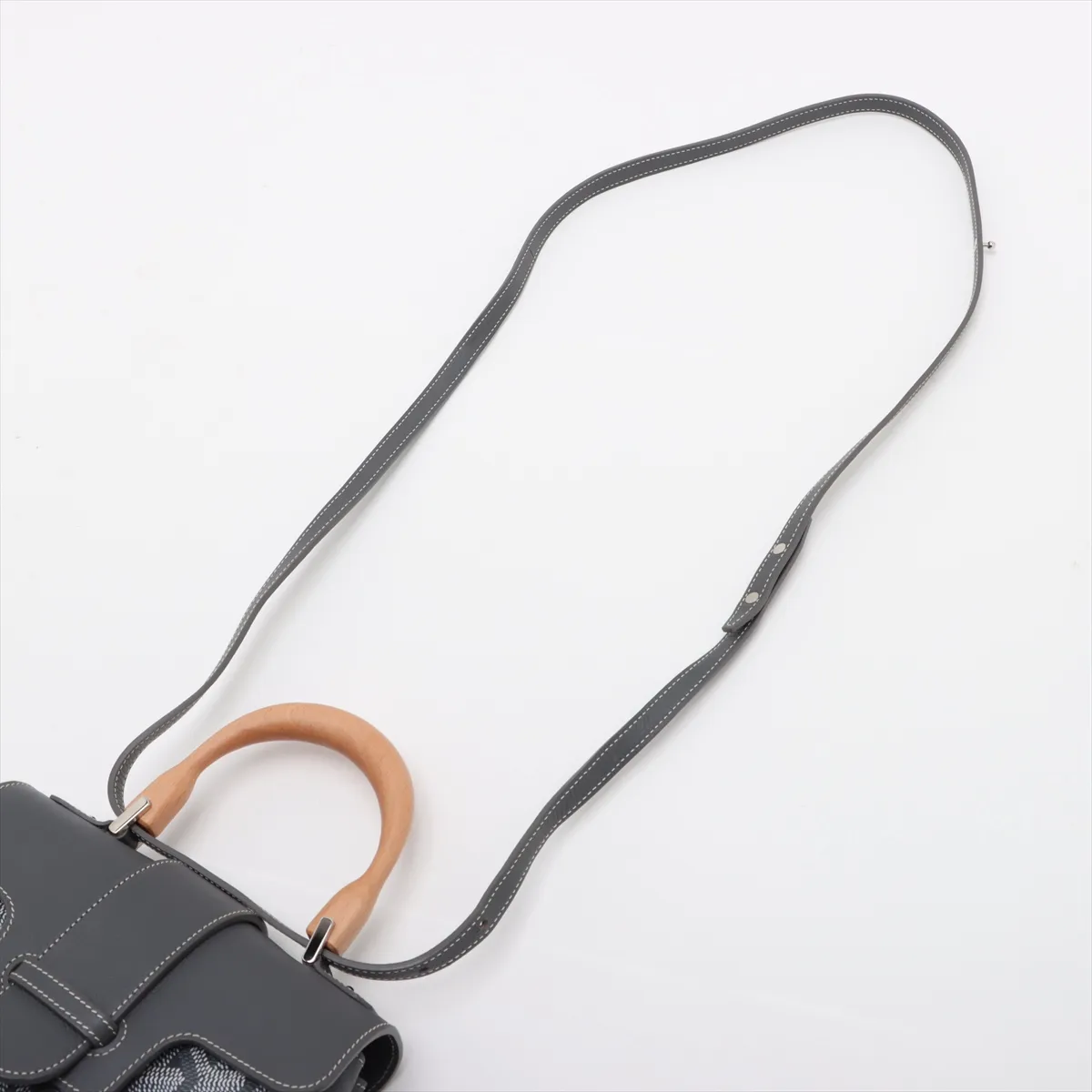 Saigon Mini PVC x Leather 2WAY Handbag Gray — view 7
