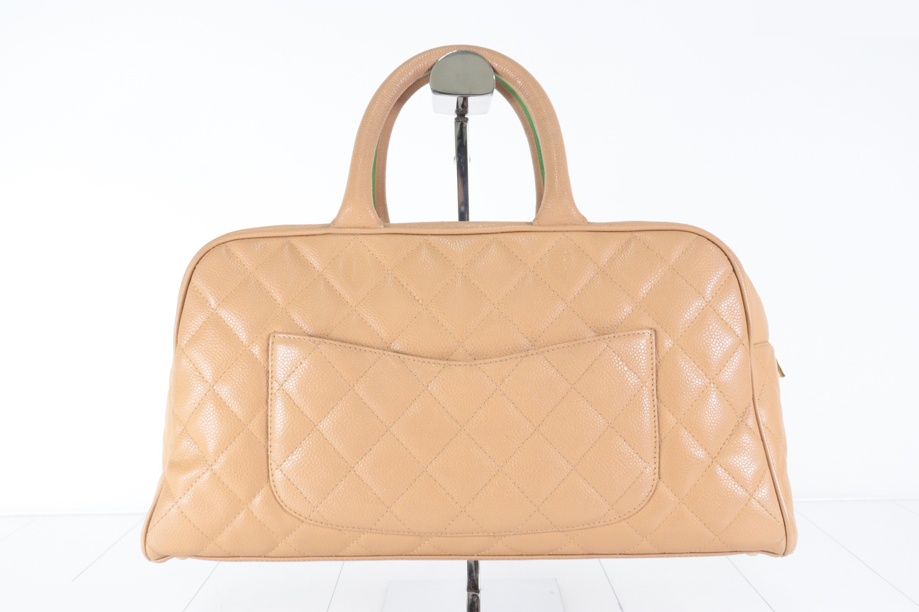 Caviar Mini Boston Bag, Beige, No. 8 — view 2