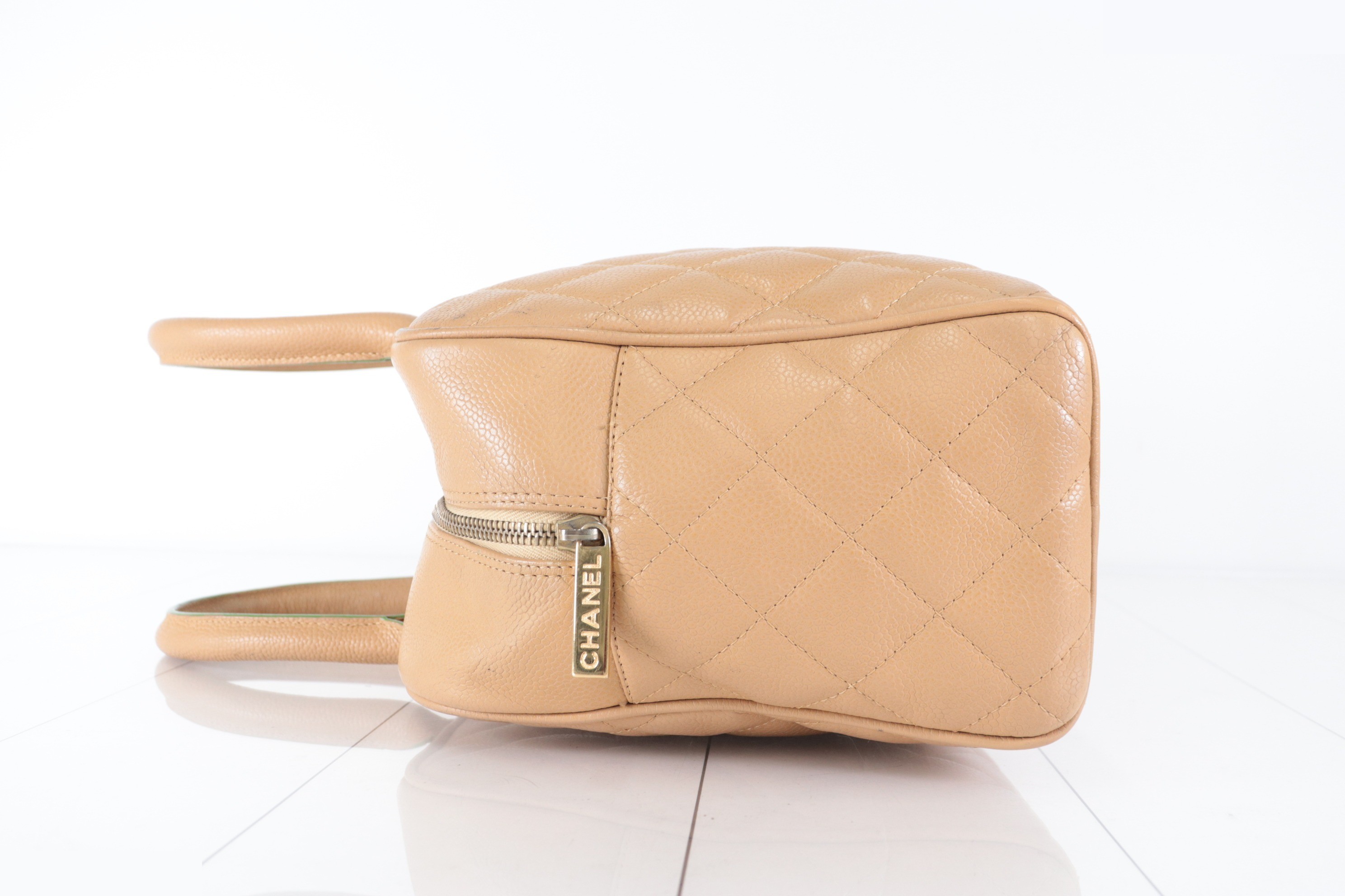 Caviar Mini Boston Bag, Beige, No. 8 — view 3