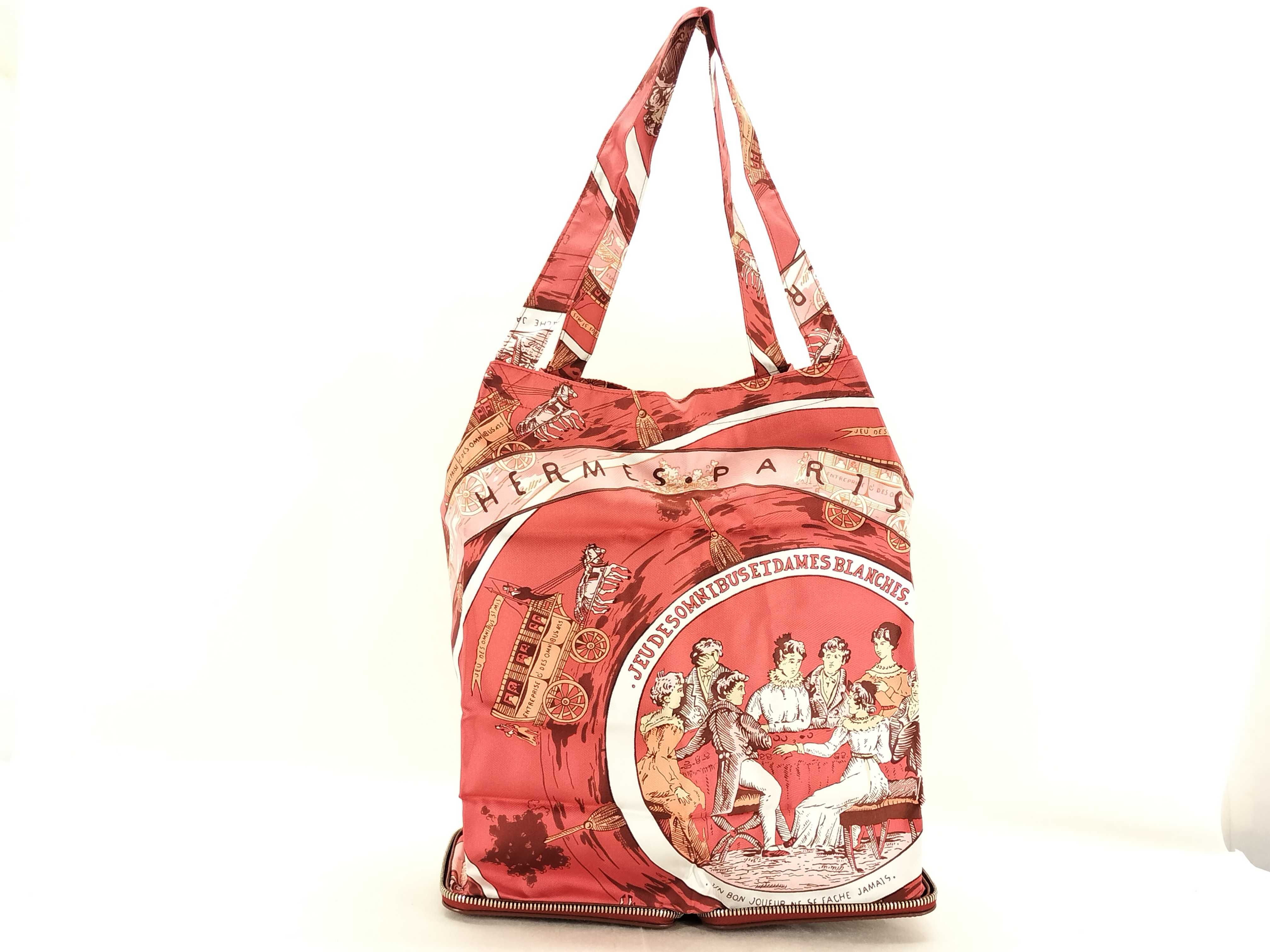 Silky Pop Eco Bag, Silk x Buffalo, Rouge H, Silver Hardware, Tote Bag
