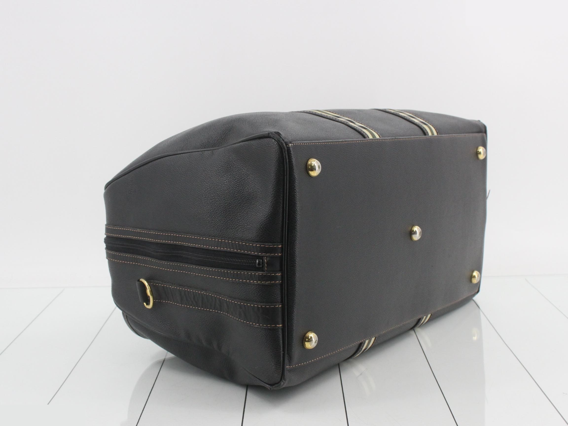 Burberrys Nova Check Leather Boston Bag — view 5