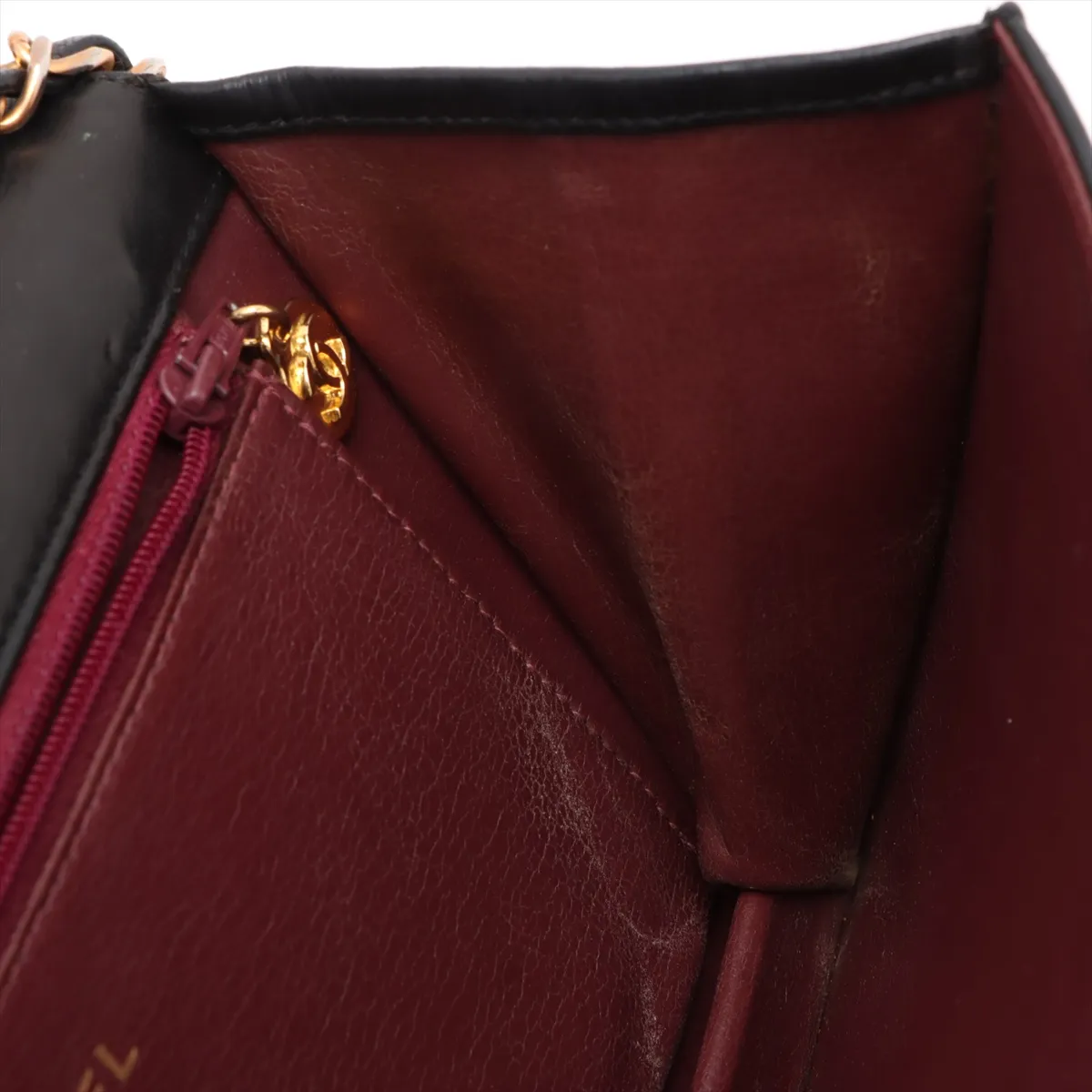 Matelasse Lambskin Chain Shoulder Bag Push Lock Black Gold Hardware 5661960 5th Series — view 10