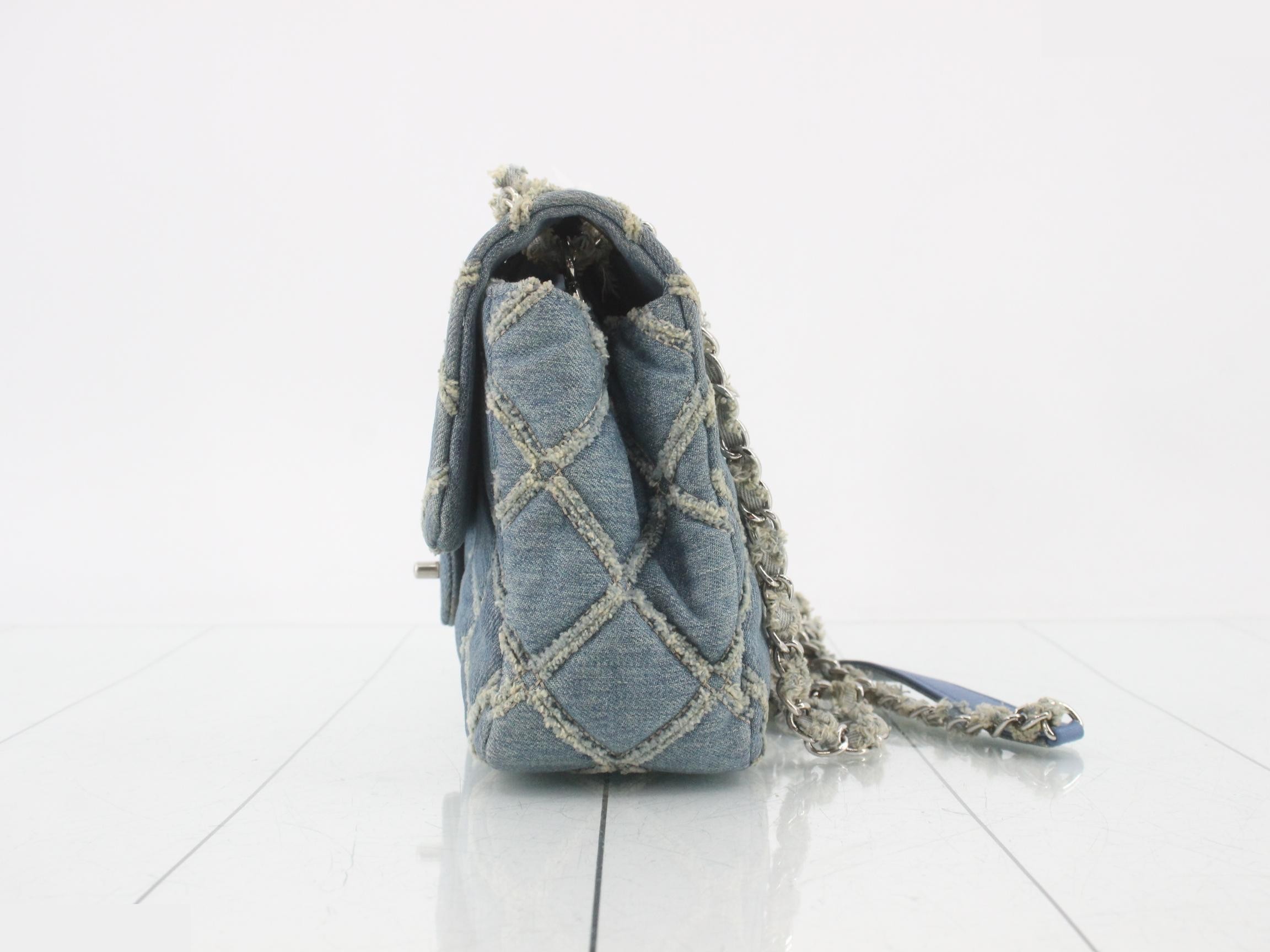 Denim Mini Matelassé Shoulder Bag — view 3