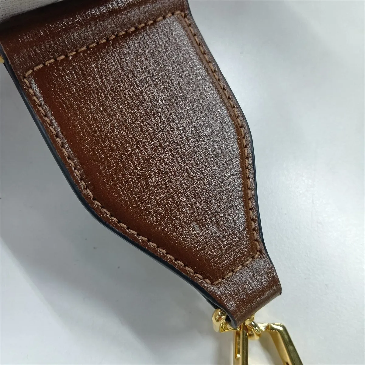 GG Supreme Horsebit 1955 PVC x Leather Shoulder Bag, Beige x Brown, 658574 — view 13