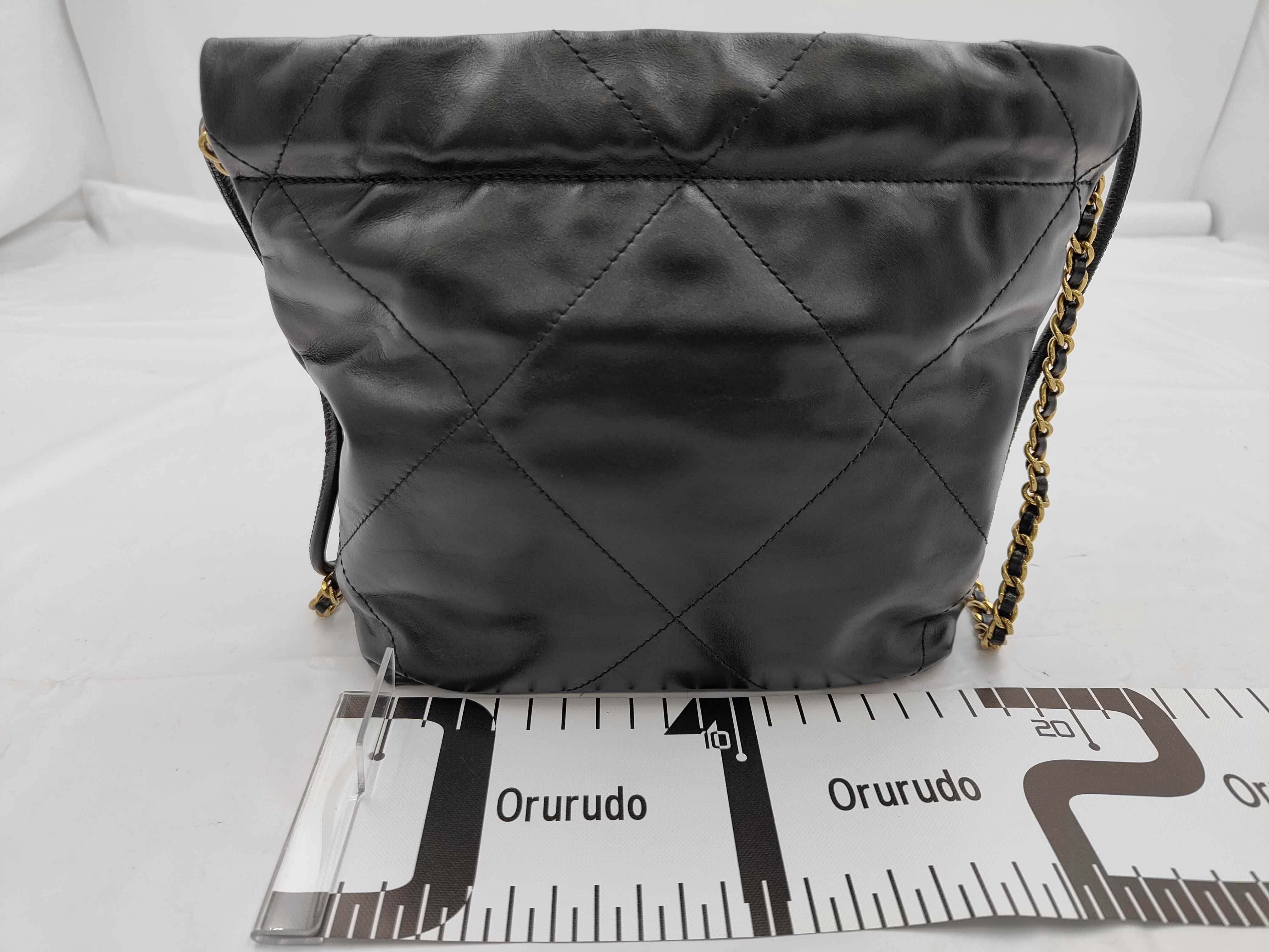 22 Mini Random Serial Number Calfskin Black Gold Bag — view 2
