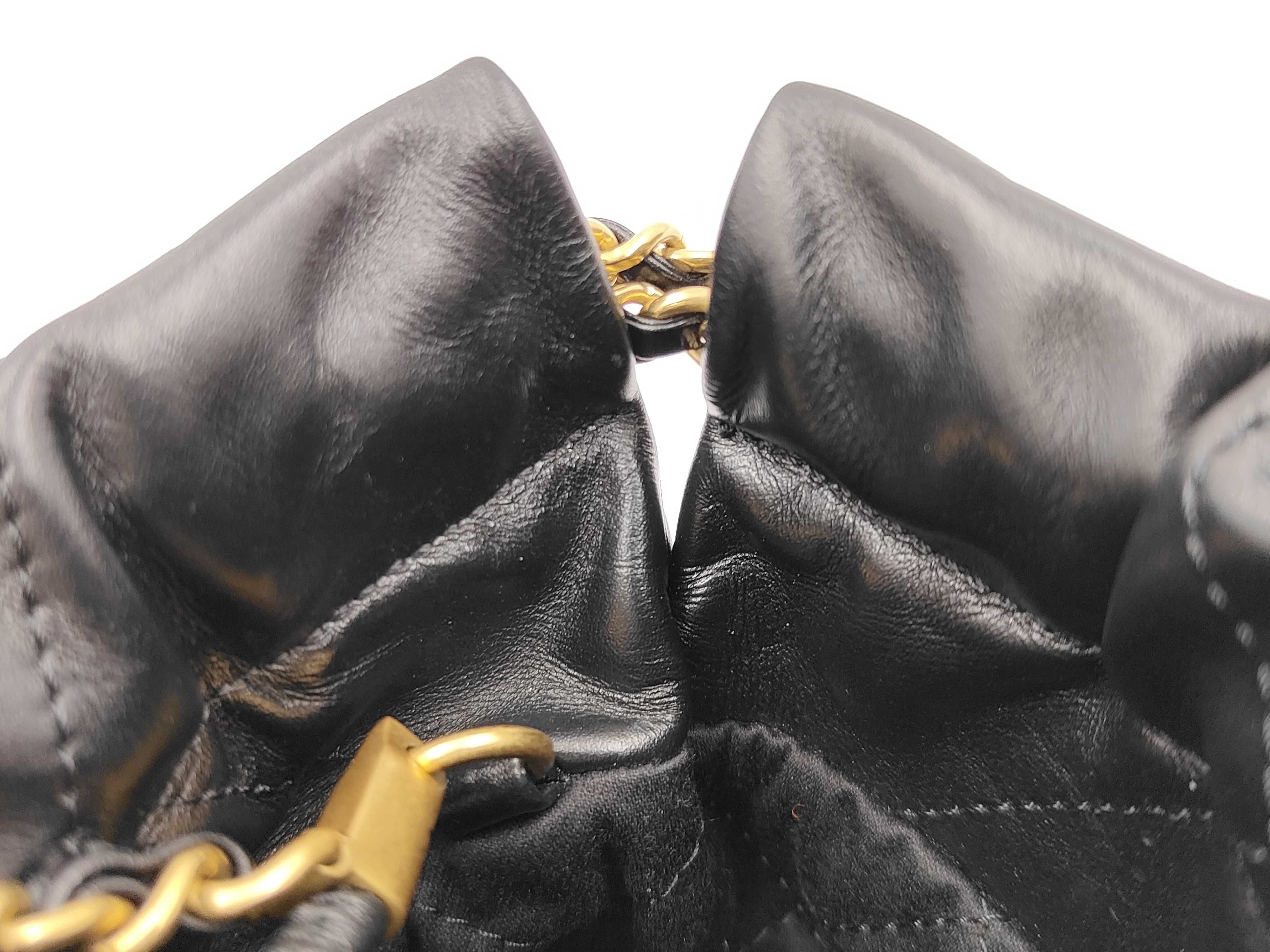 22 Mini Random Serial Number Calfskin Black Gold Bag — view 7