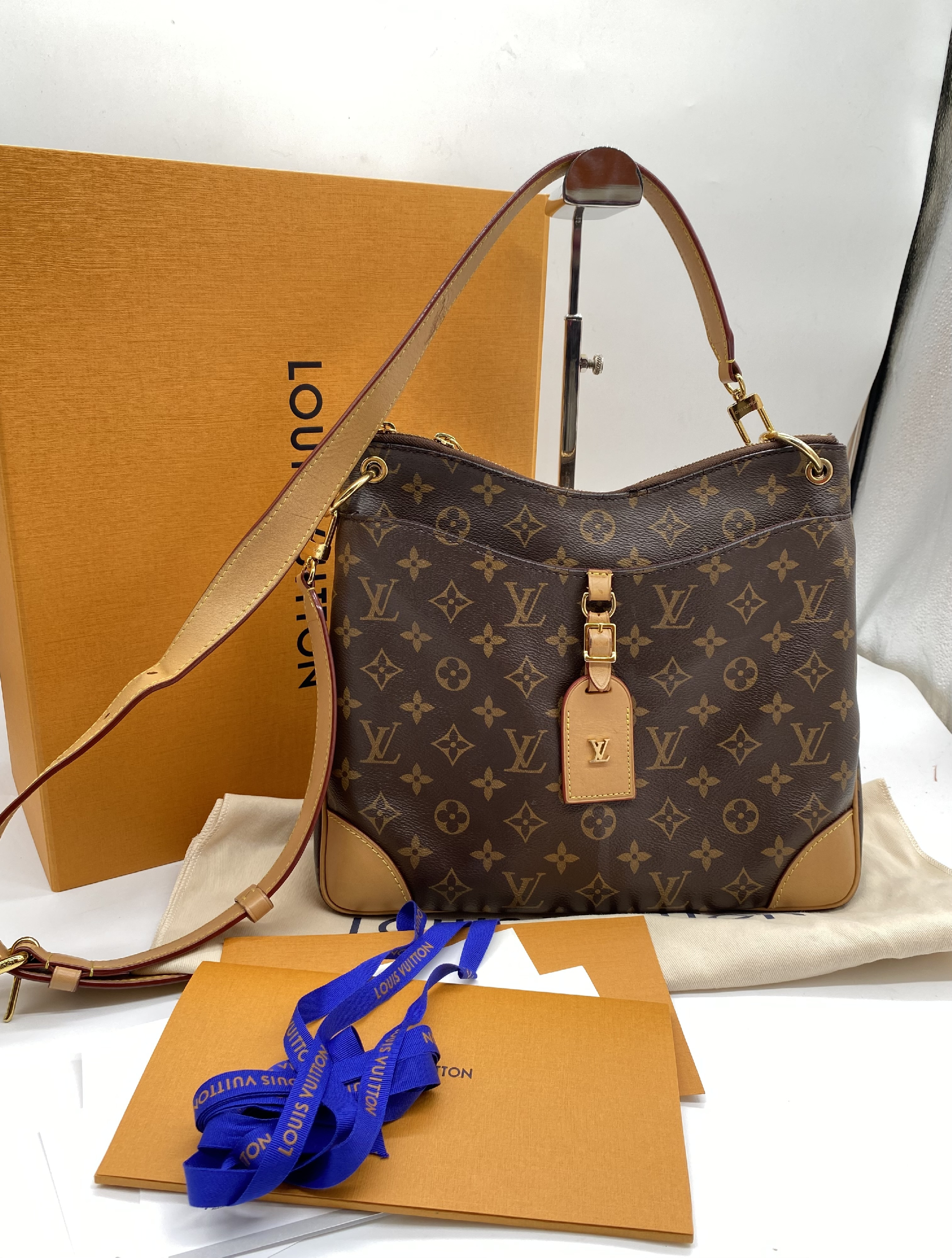 Monogram Odeon NMMM M45355 Shoulder Bag with Strap, Box, and Dust Bag.