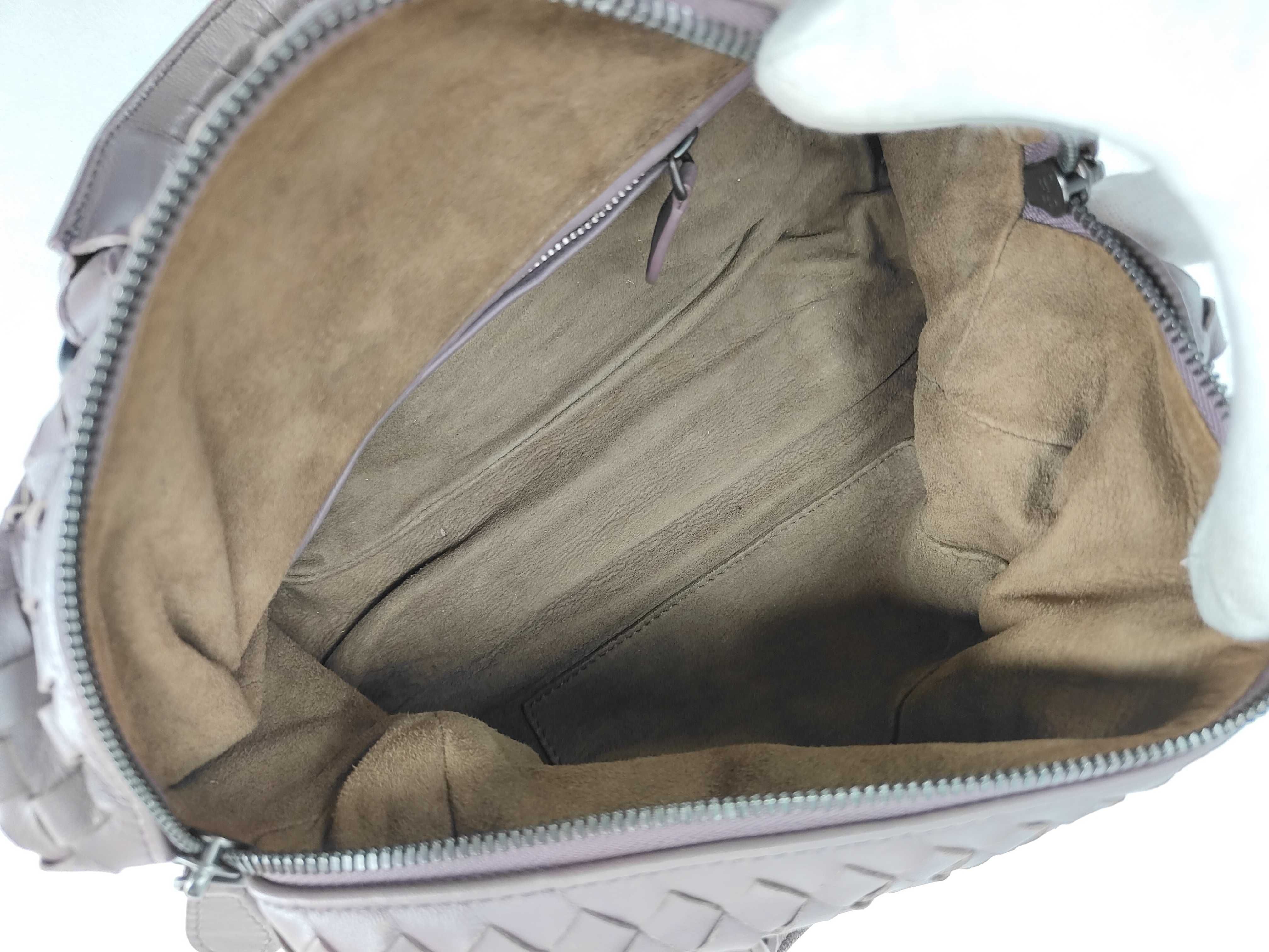 Intrecciato Convertible Boston Bag Leather Purple Sling Bag — view 11
