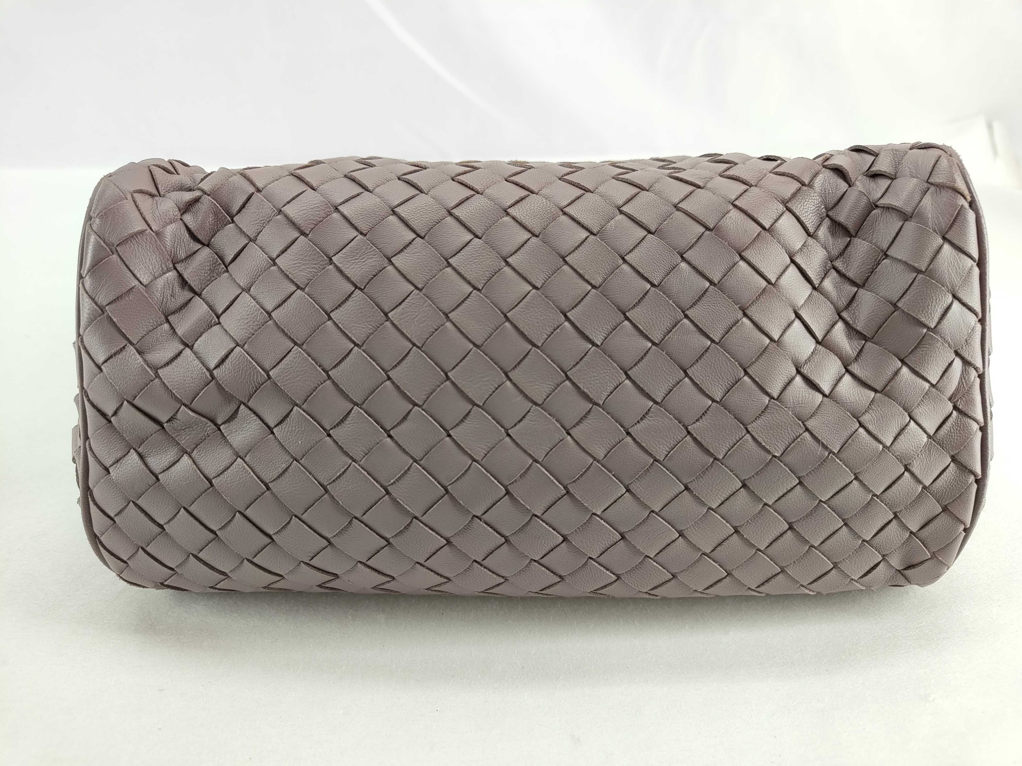 Intrecciato Convertible Boston Bag Leather Purple Sling Bag — view 10