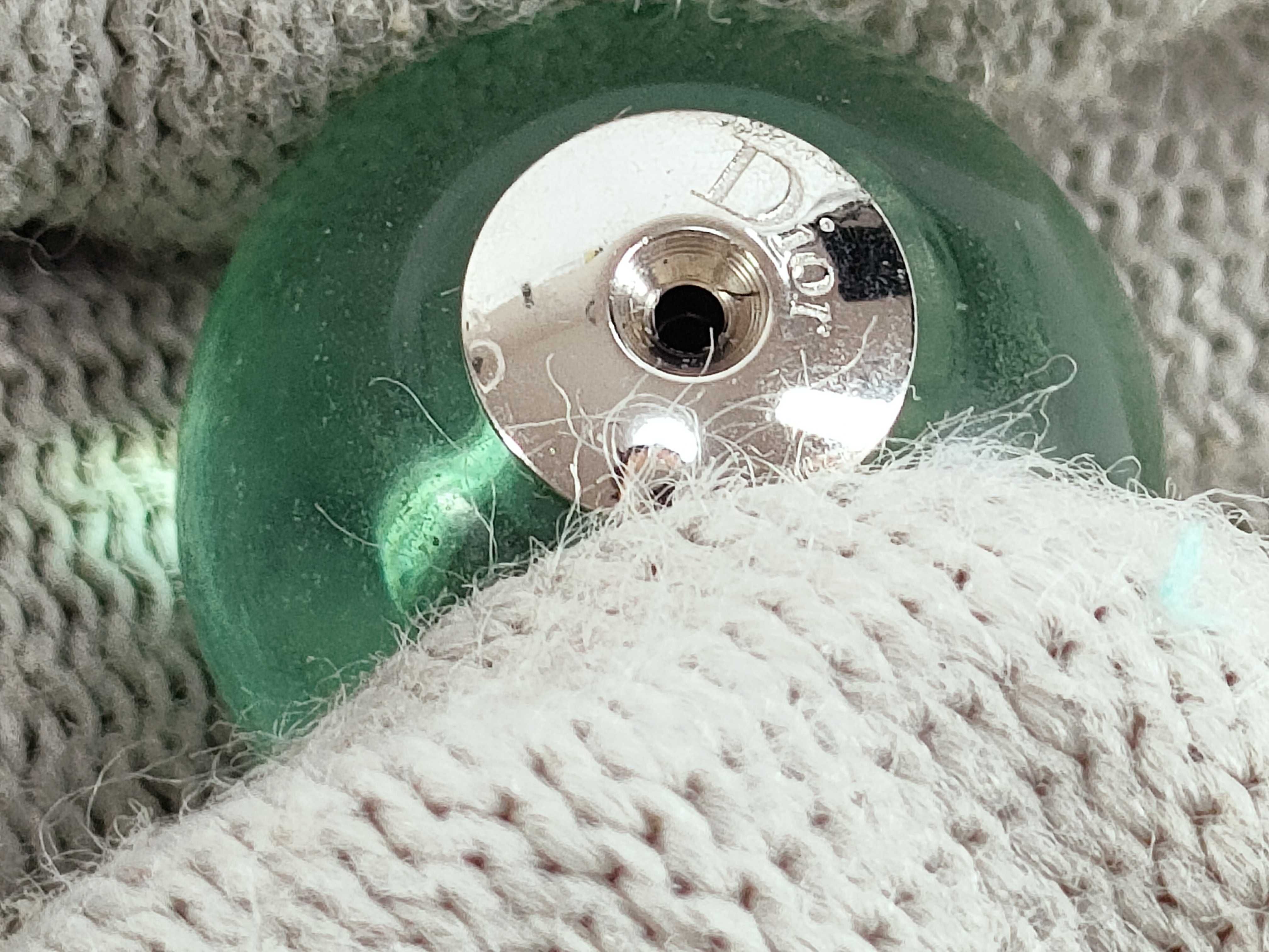 Tribal Clear Ball Earrings — view 7