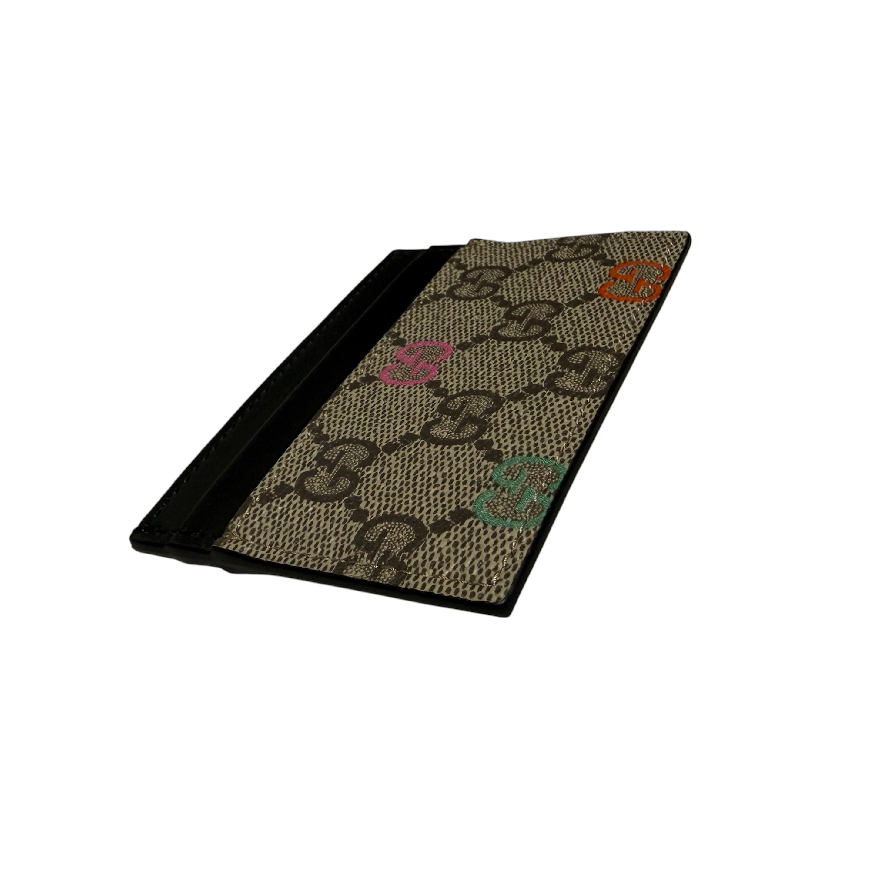 GG Supreme Black Multicolor Card Case (Card Case/Pass Case/Business Card Holder) — view 3
