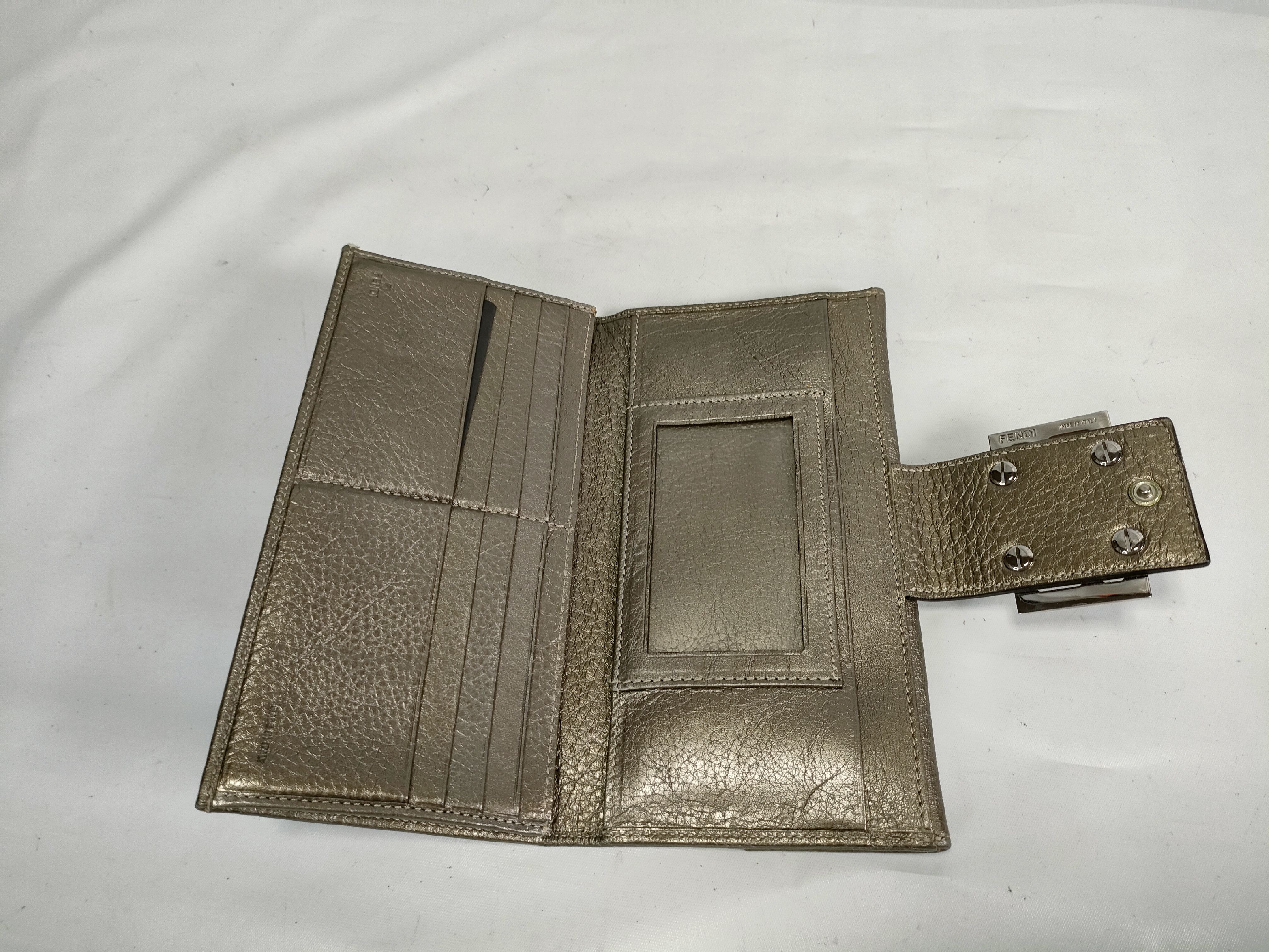 Mamma Zucca Long Wallet, Double-Opening, Double Snap Closure, 8M0032, Gray — view 7