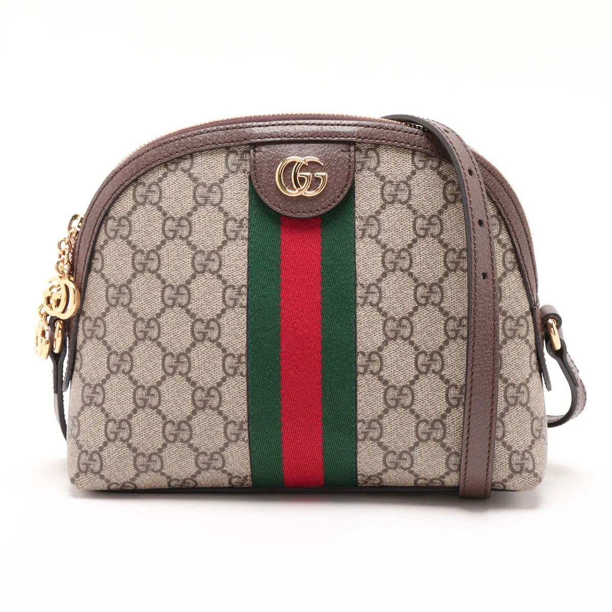 GG Supreme Phidias 499621 PVC Shoulder Bag Brown