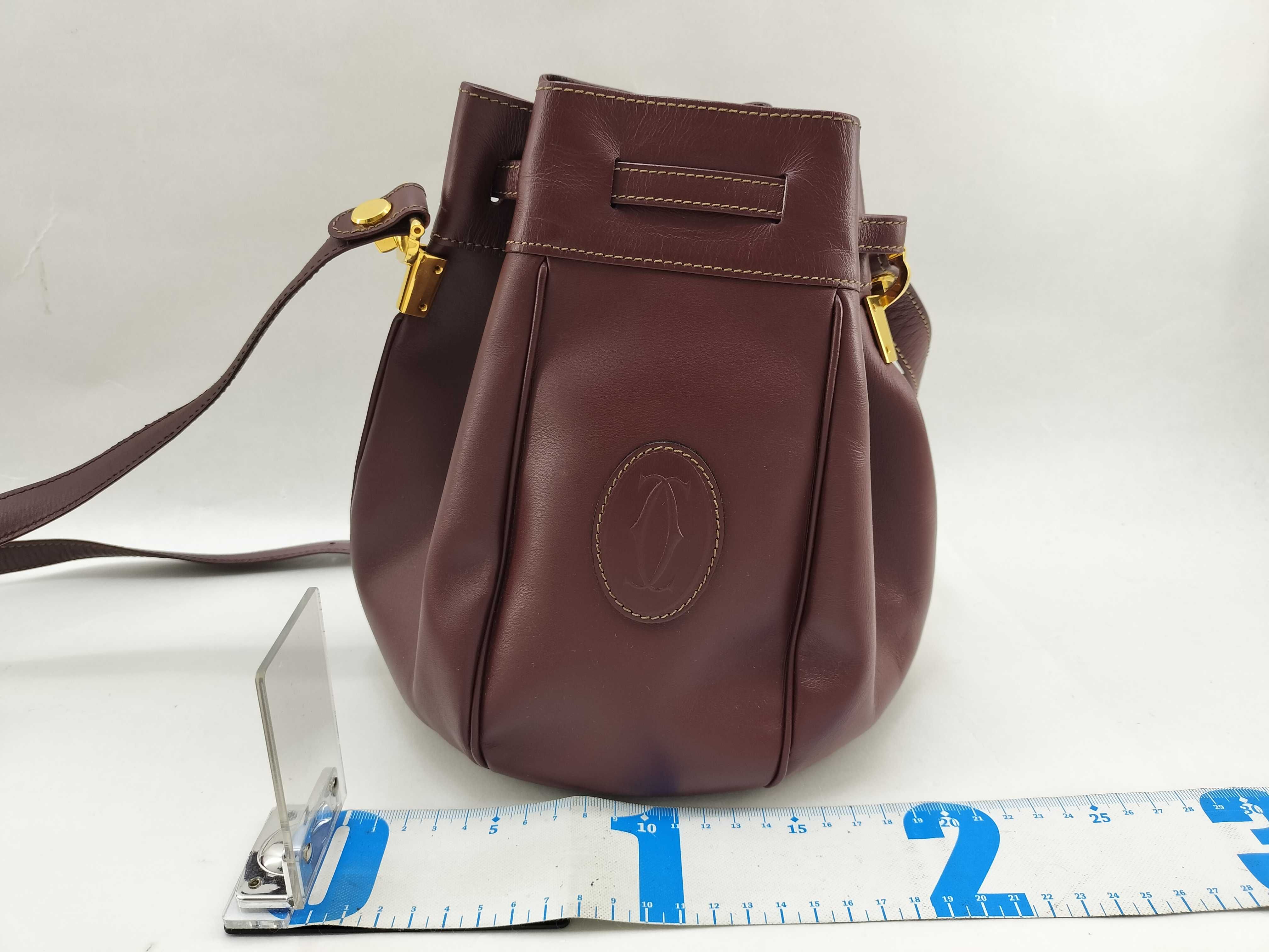 Must Bordeaux Logo Drawstring Mini Shoulder Bag — view 2