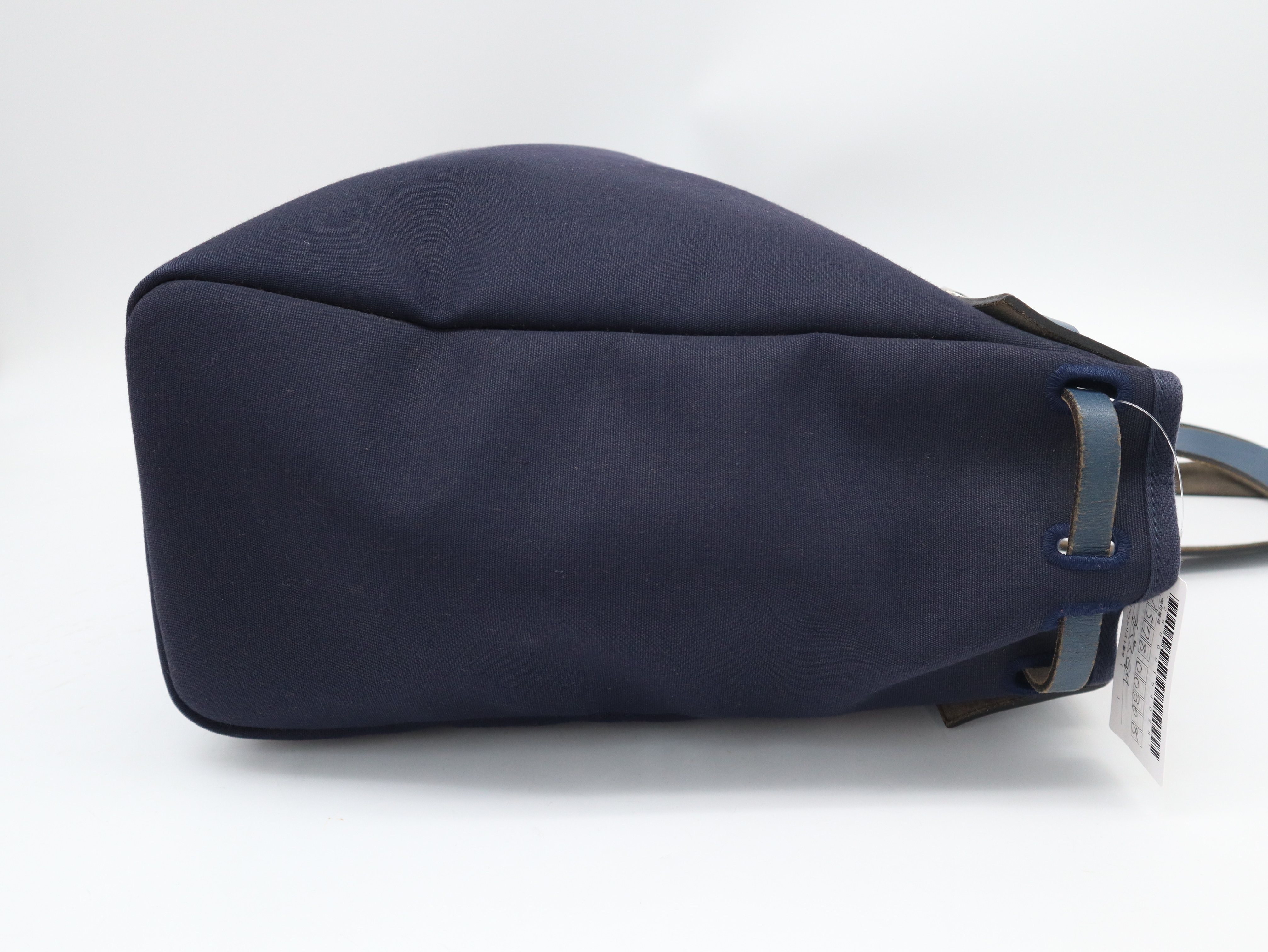 Herbag Cabas GM F stamp Toile Officier Navy Tote bag with spare bag and dust bag — view 4