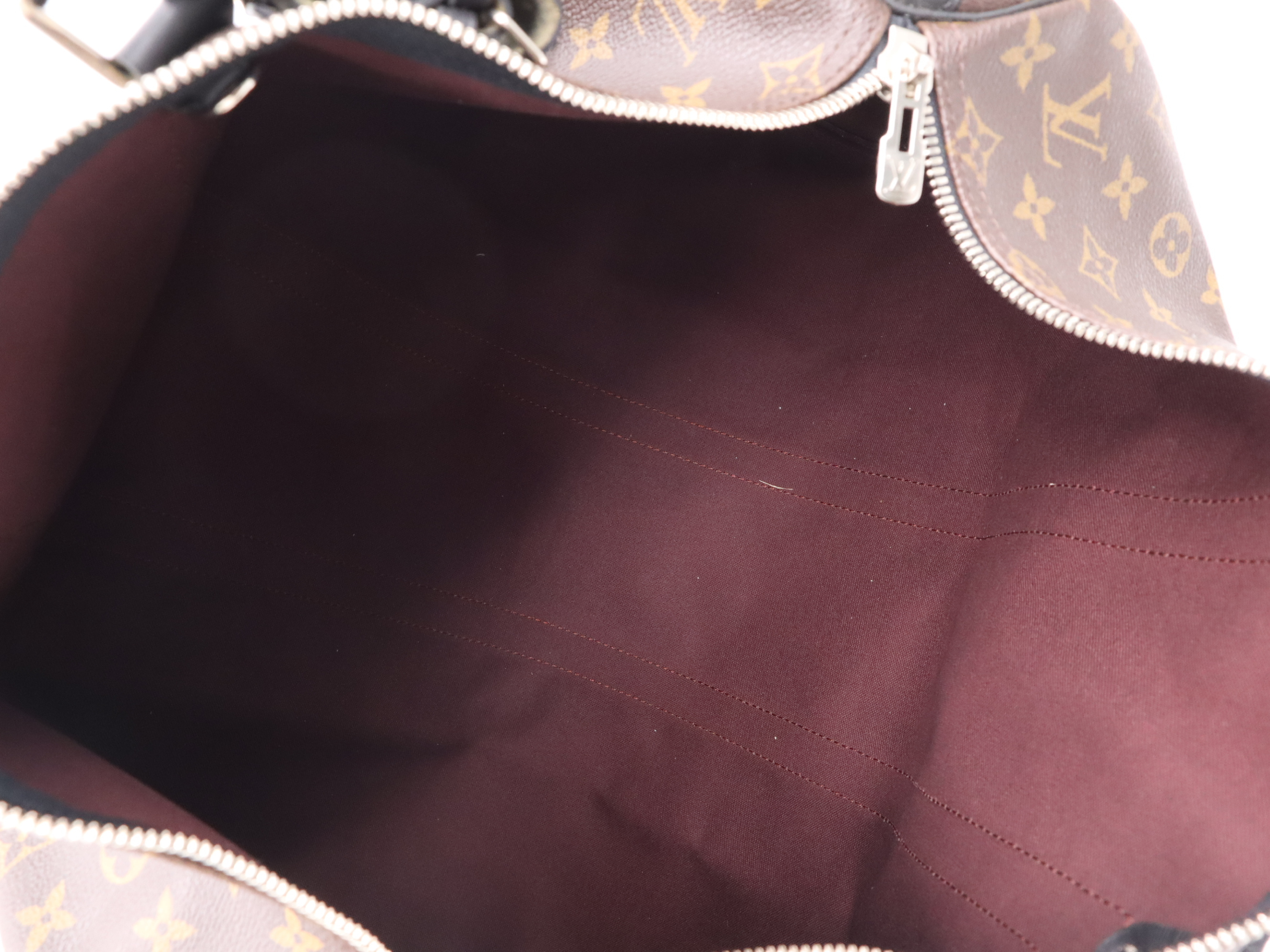 M56711 Monogram Macassar Keepall Bandoulière 45 Boston Bag with Shoulder Strap, Name Tag, Handle Strap, and Dust Bag — view 11