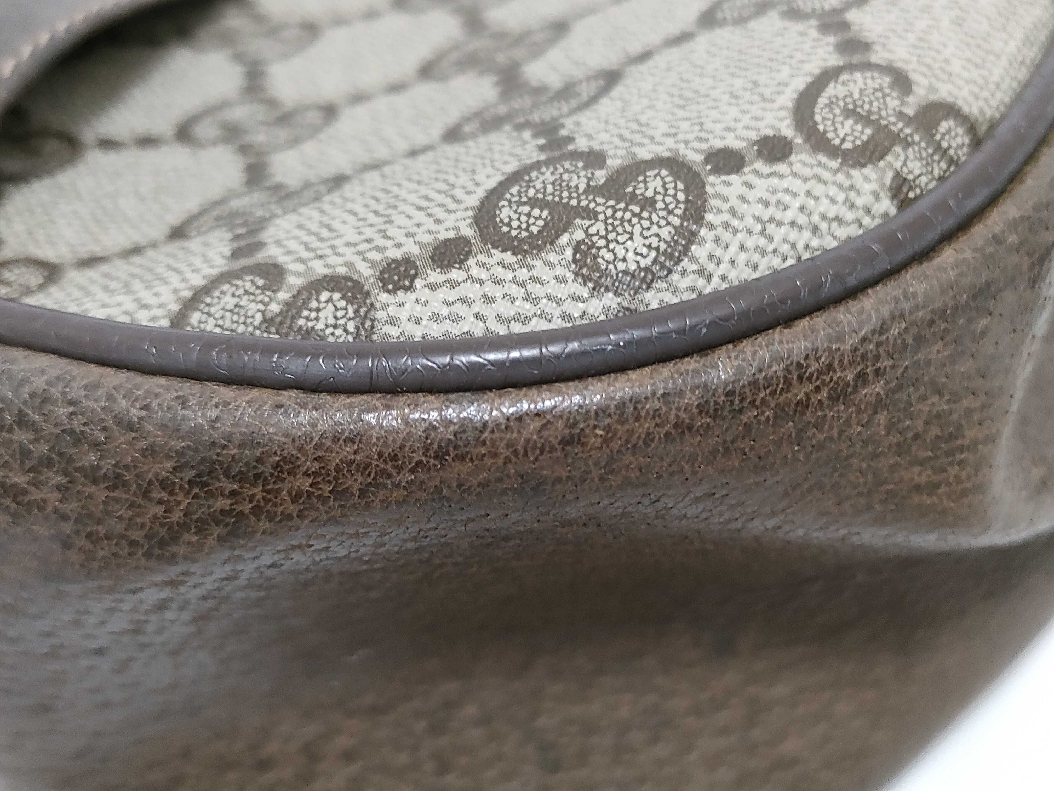 GG Supreme Gucci 72 02 024 GG Supreme Sherry Shoulder Bag PVC Leather Beige Brown Shoulder Bag — view 6