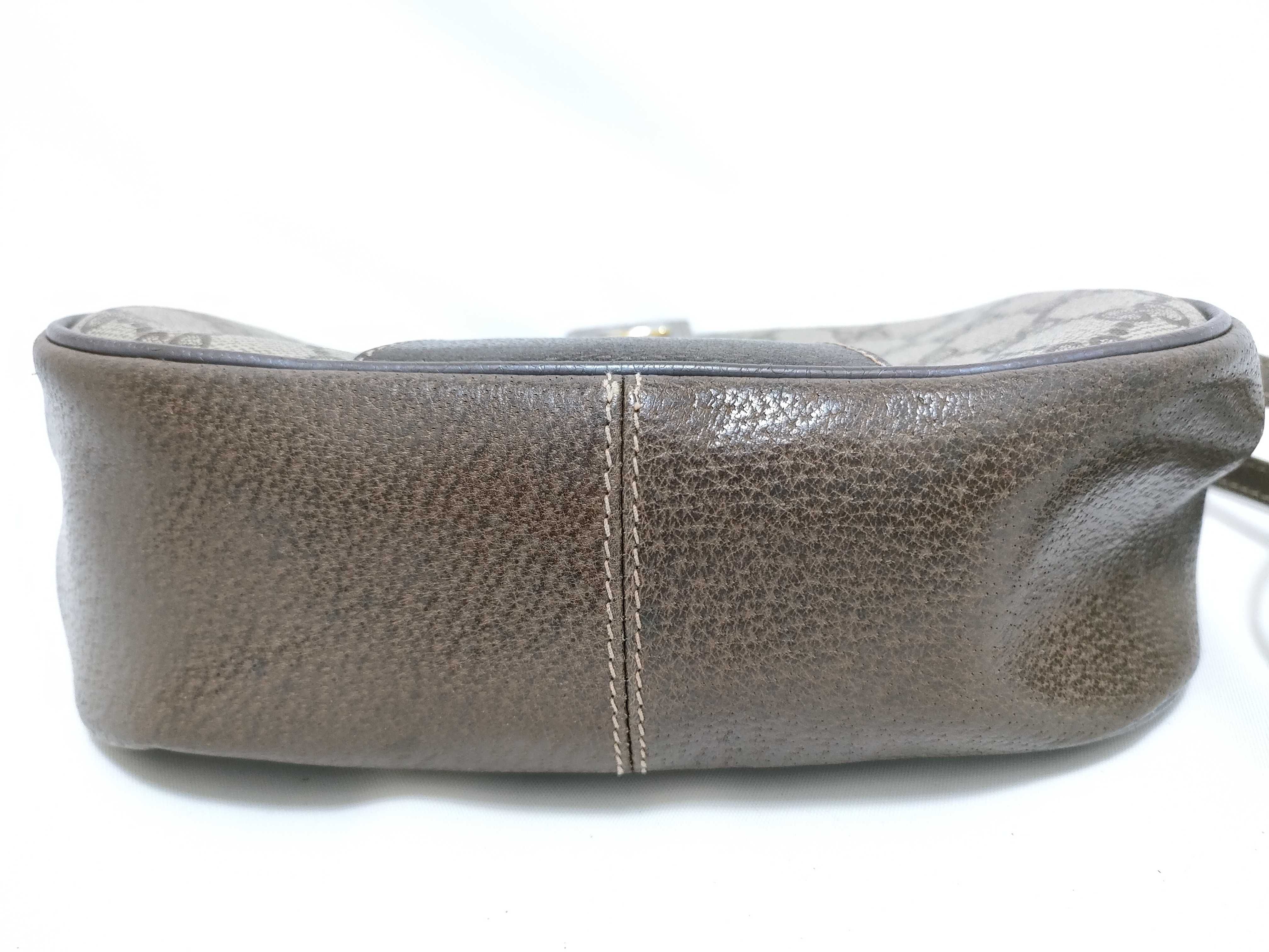 GG Supreme Gucci 72 02 024 GG Supreme Sherry Shoulder Bag PVC Leather Beige Brown Shoulder Bag — view 7