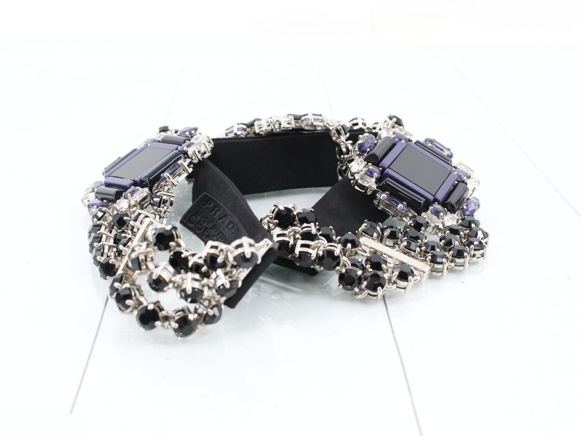 Crystal belt, purple x black — view 2
