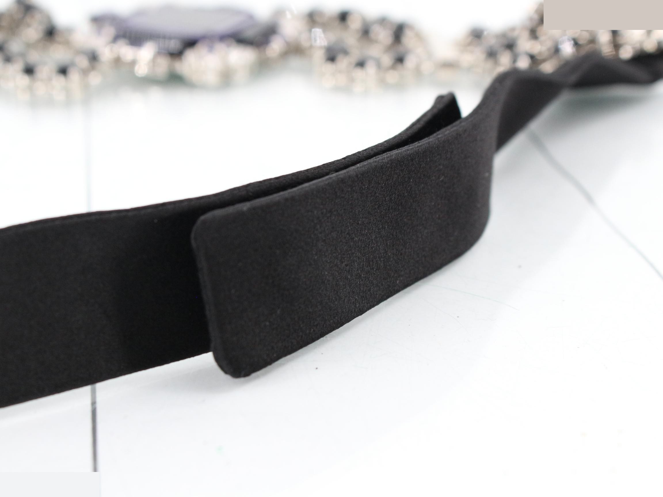 Crystal belt, purple x black — view 3