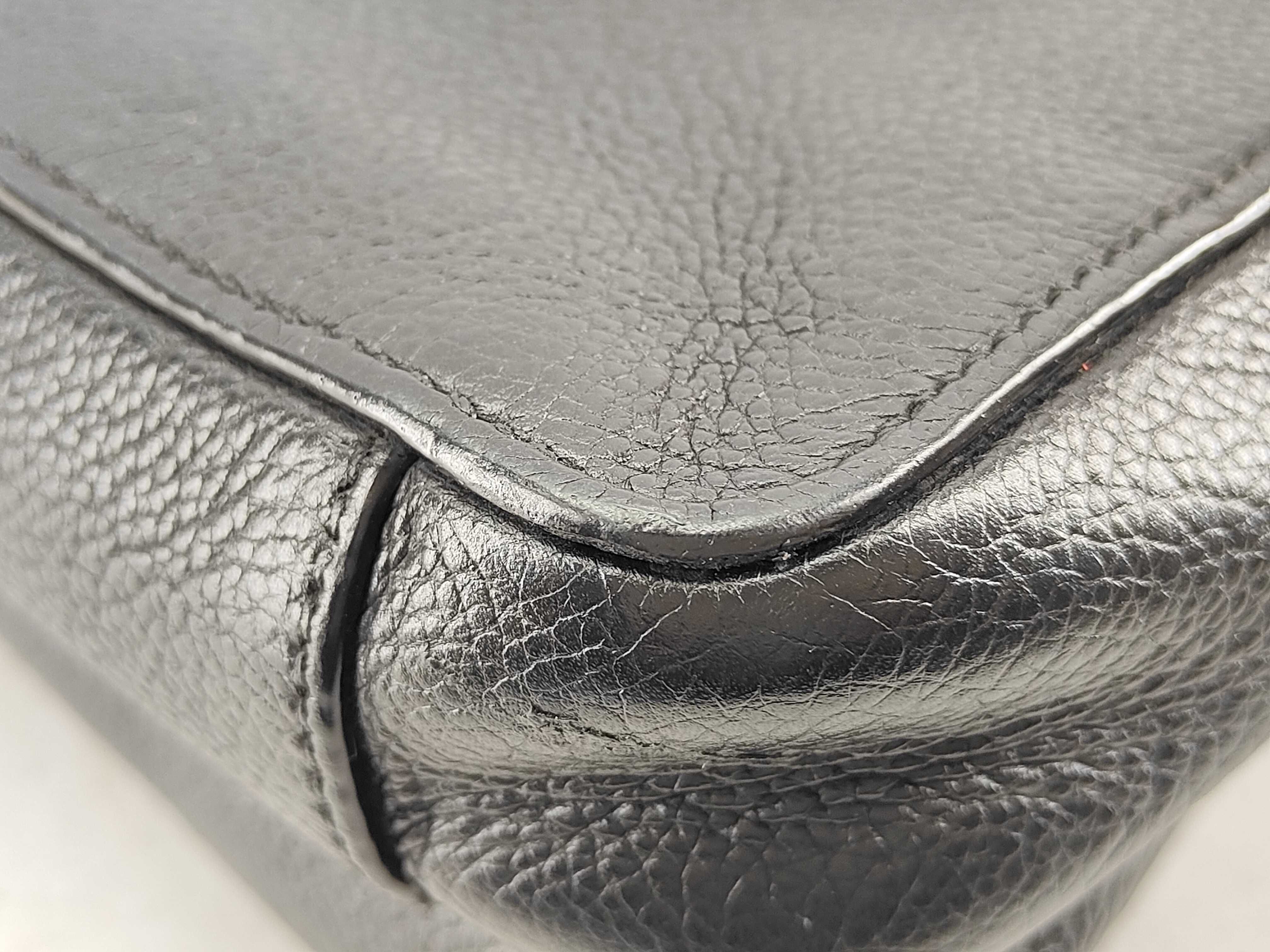 Shoulder Bag, Leather, Black — view 8