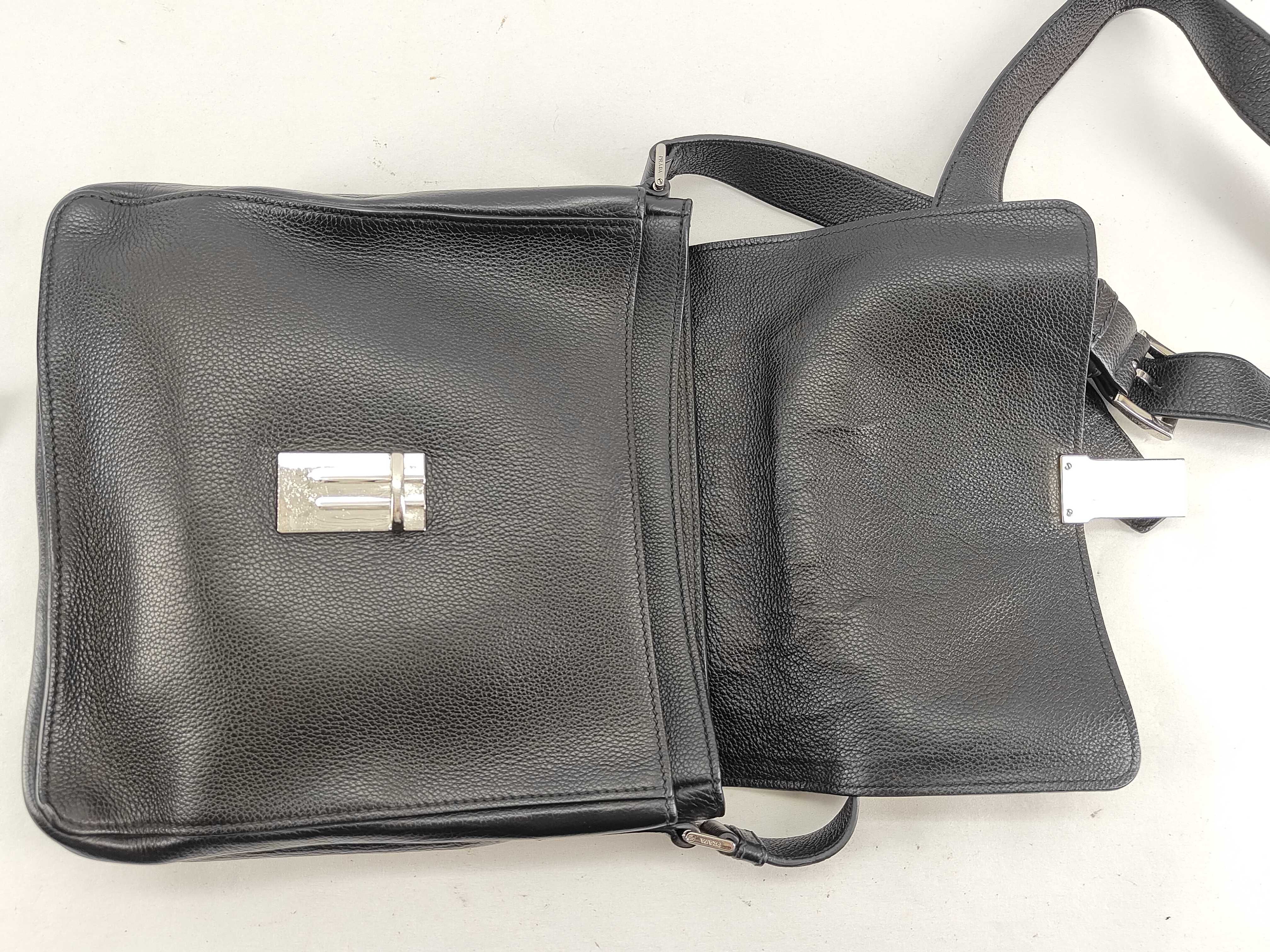 Shoulder Bag, Leather, Black — view 10