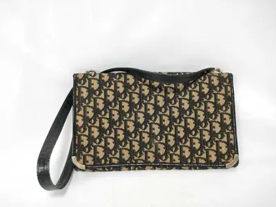 Trotter Christian Dior Trotter Shoulder Bag Black Shoulder Bag
