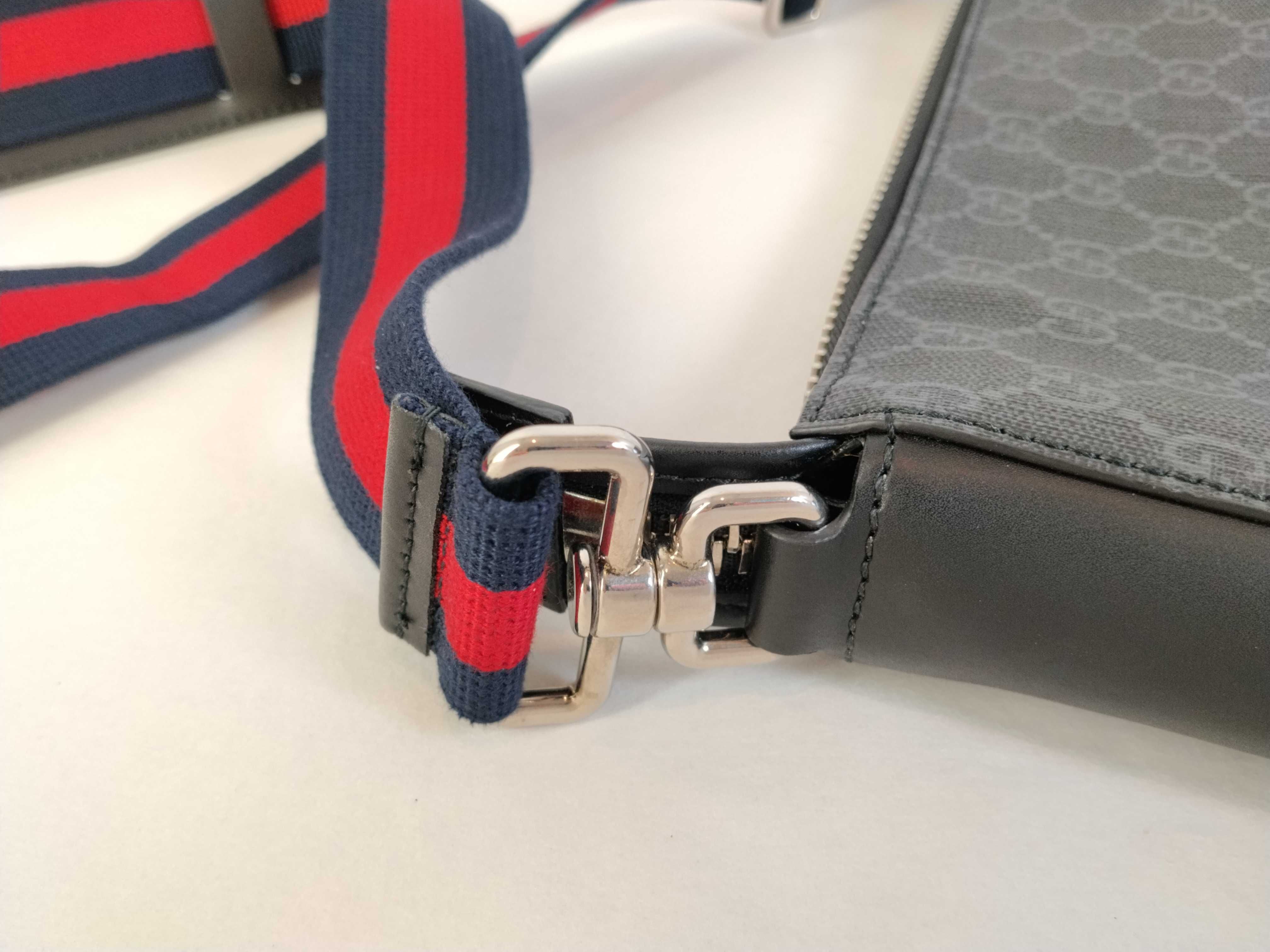 GG Supreme PH- GG Supreme PVC x Leather Shoulder Bag Black 474137 Shoulder Bag — view 5