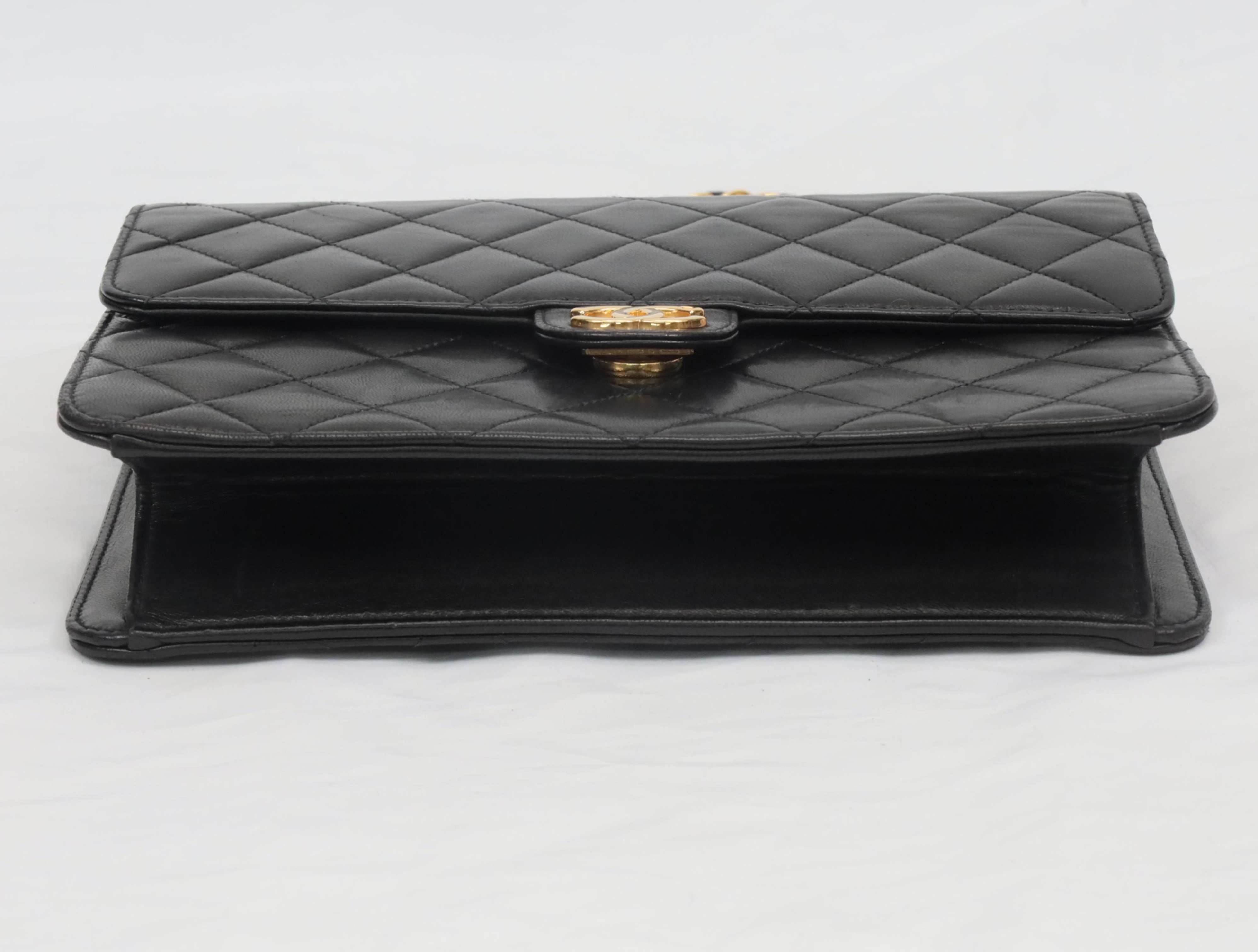 Matelassé Push-Lock Lambskin Shoulder Bag (Series 3) — view 3