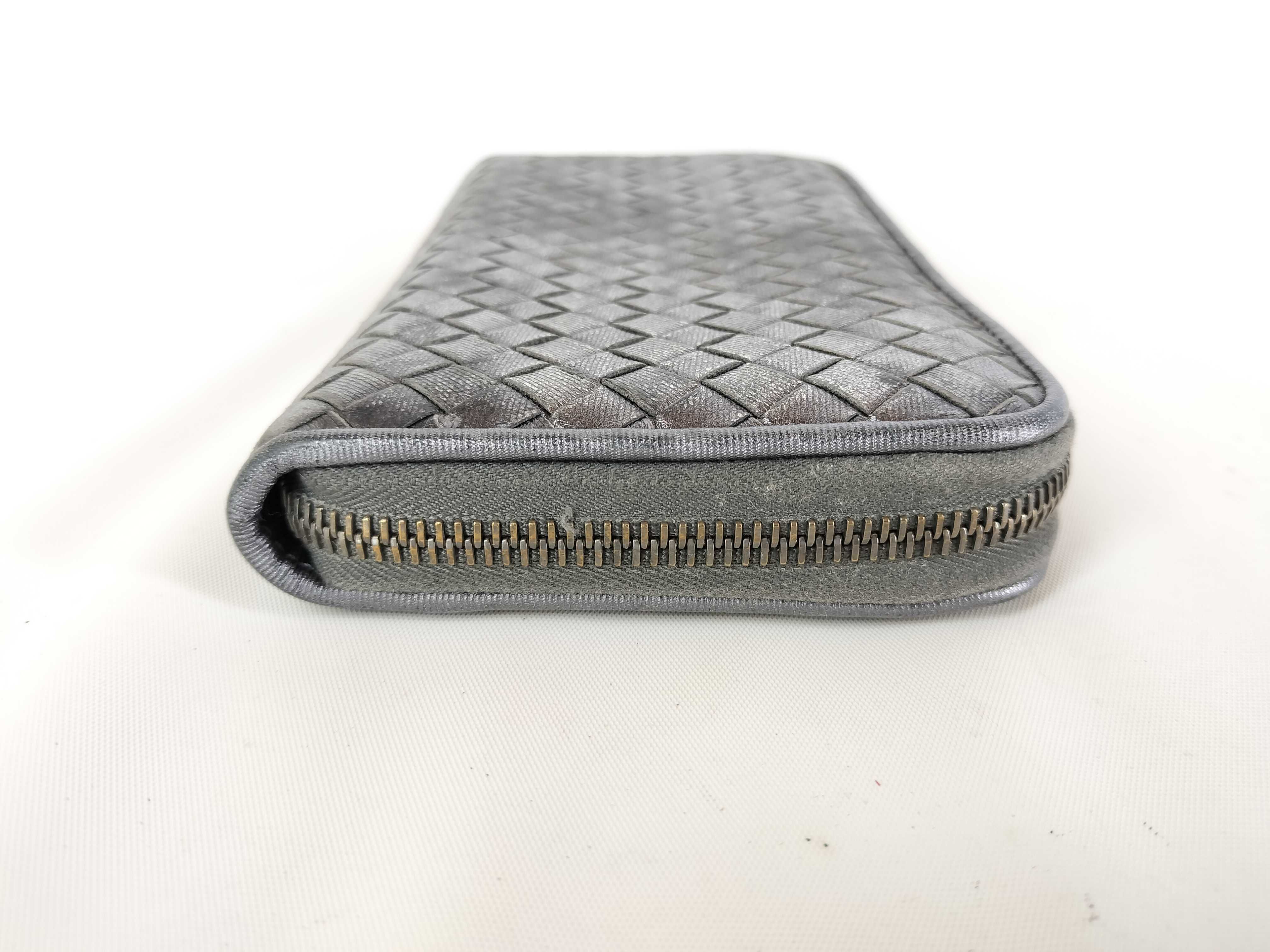 Intrecciato Round Zip Long Wallet — view 3
