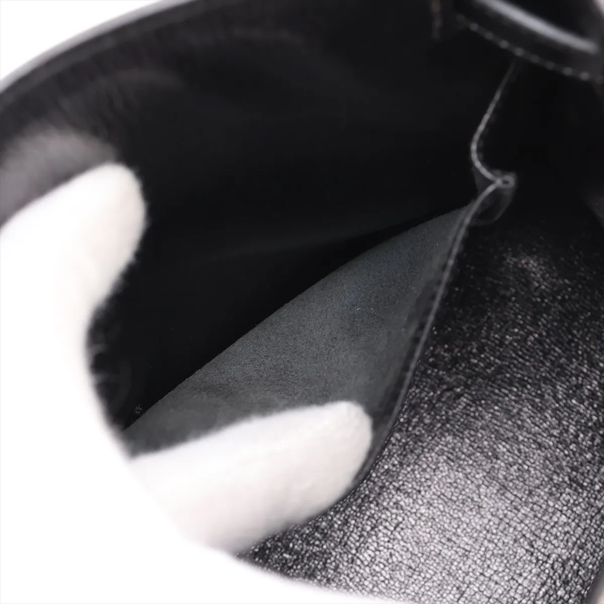 [Individually packaged] Hermes Kelly 28 Sellier Toile H x Box Calf Ecru x Black Gold Hardware J: 1980 — view 9