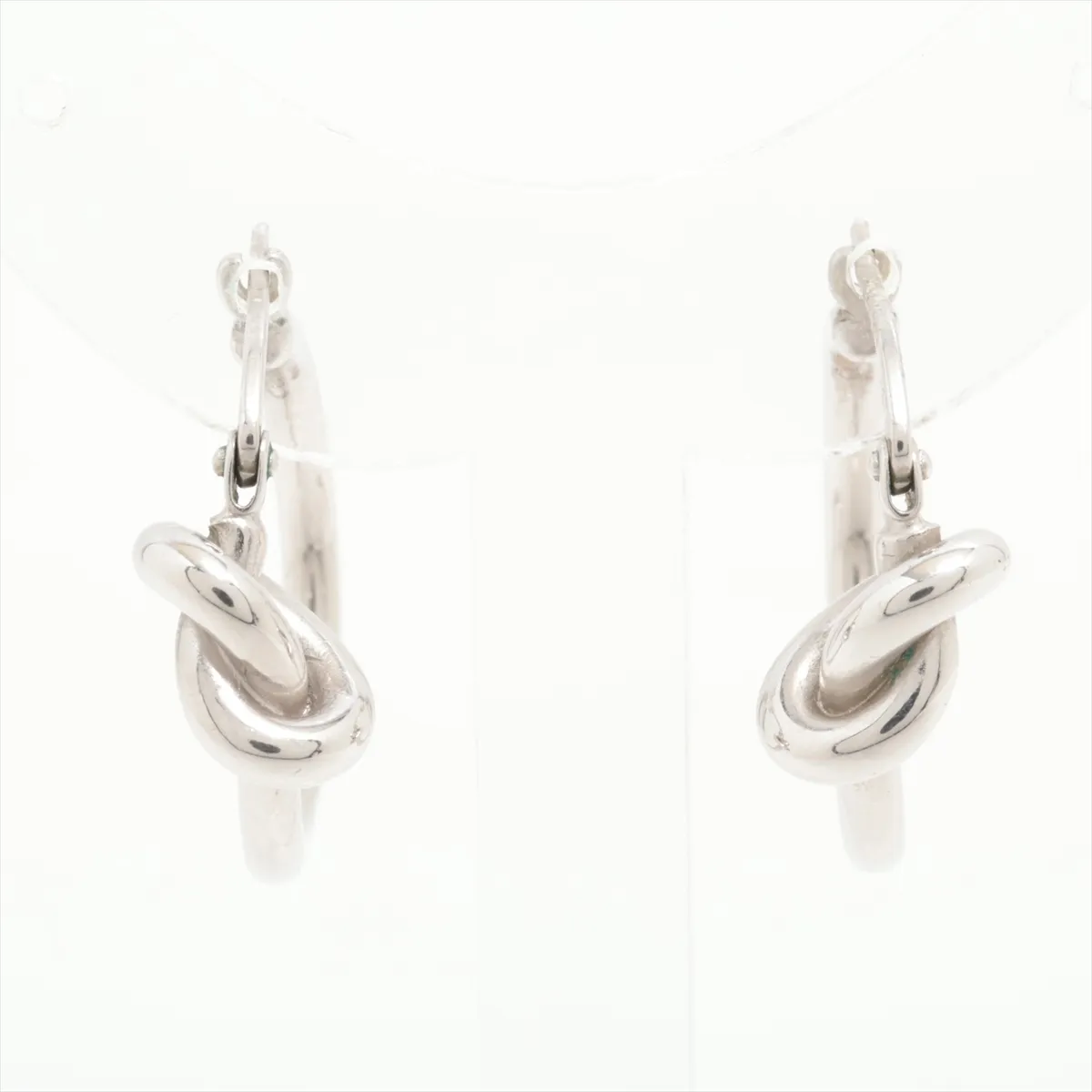 Knot FCA3212 Earrings (for both ears) GP Silver — view 2