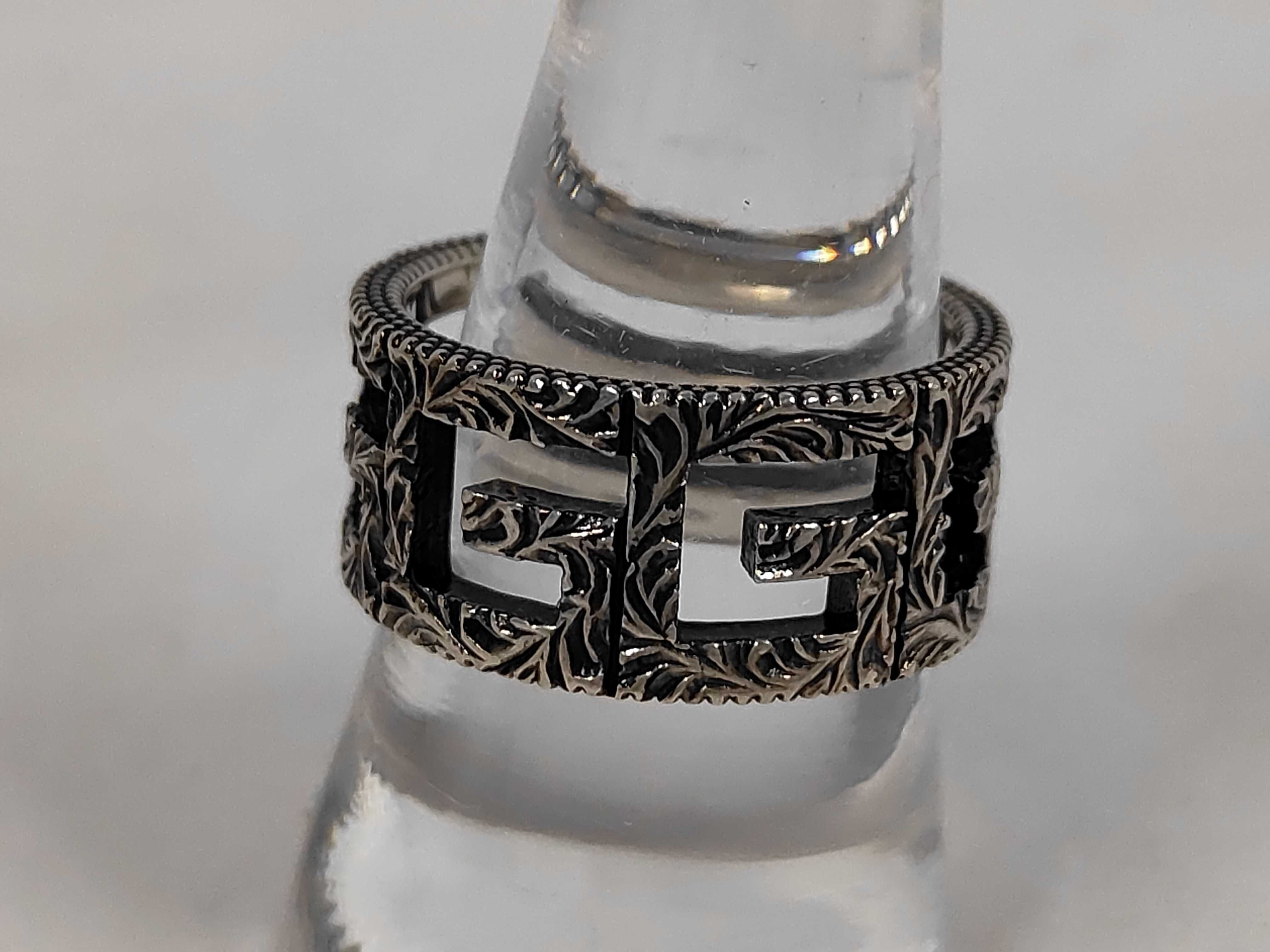 576993 SV925 Square G Wide Ring, Aged Finish, Size: 21, Comes with Box and Dust Bag, 8.7g — view 2