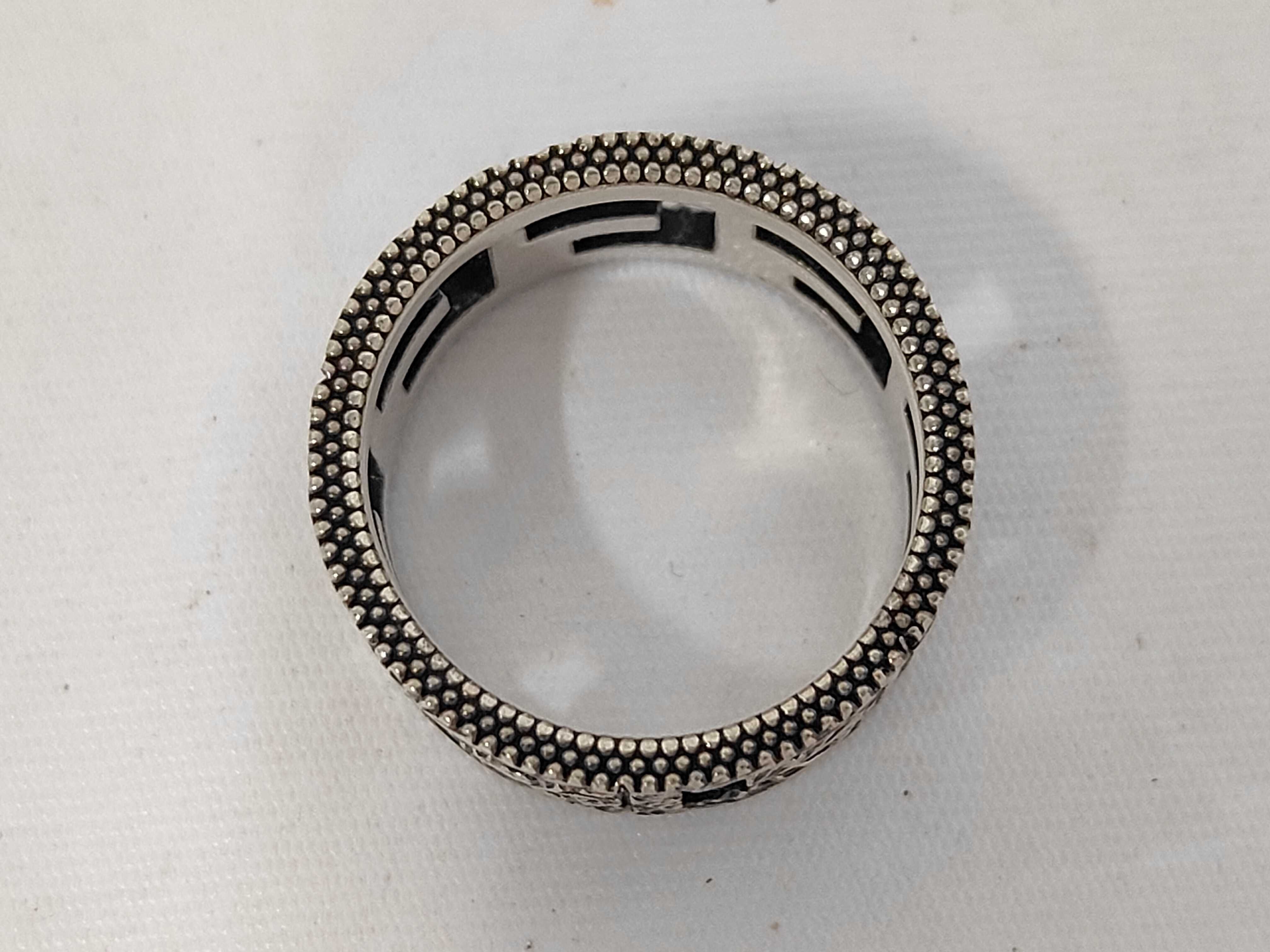 576993 SV925 Square G Wide Ring, Aged Finish, Size: 21, Comes with Box and Dust Bag, 8.7g — view 4