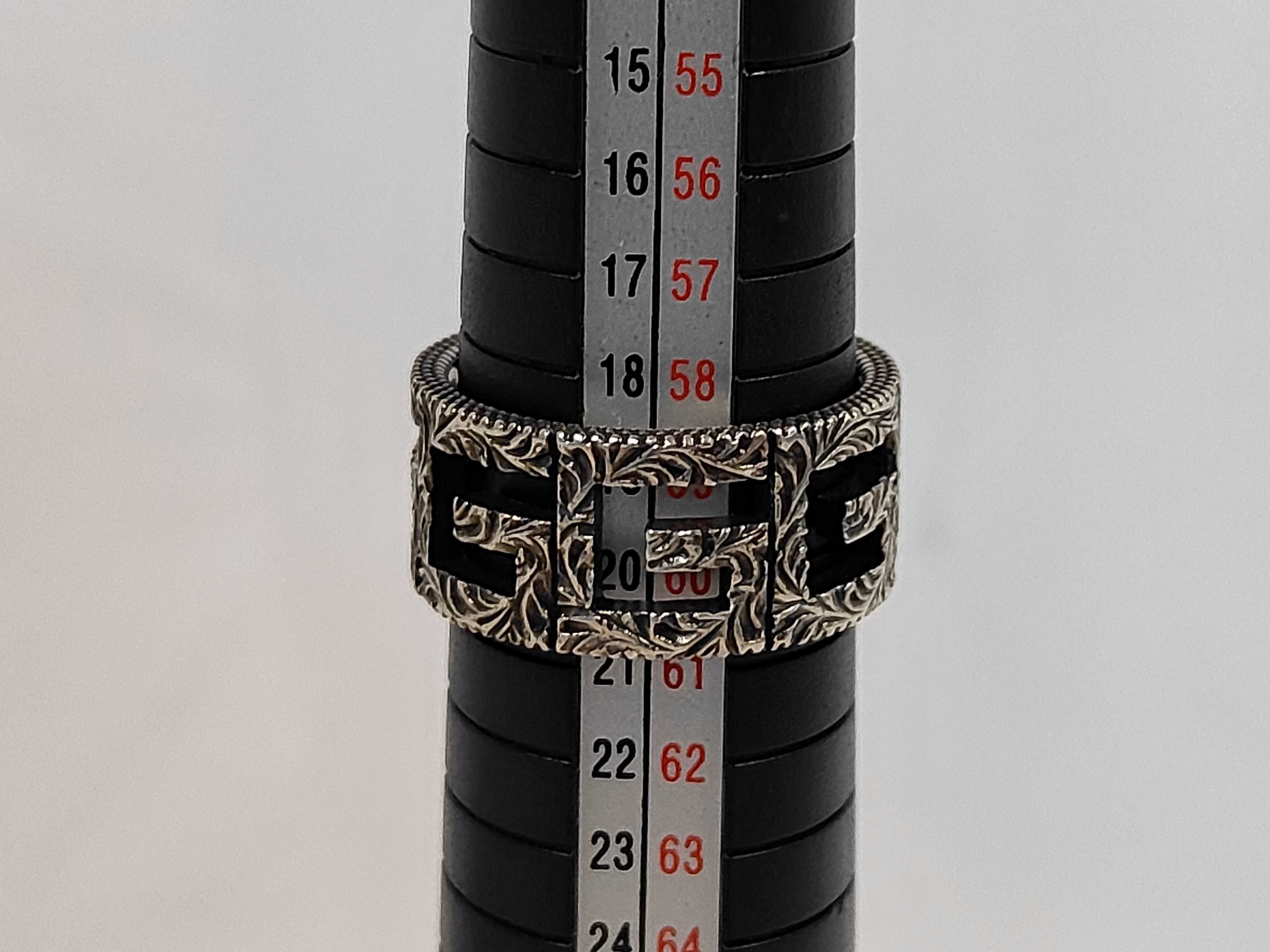 576993 SV925 Square G Wide Ring, Aged Finish, Size: 21, Comes with Box and Dust Bag, 8.7g — view 9