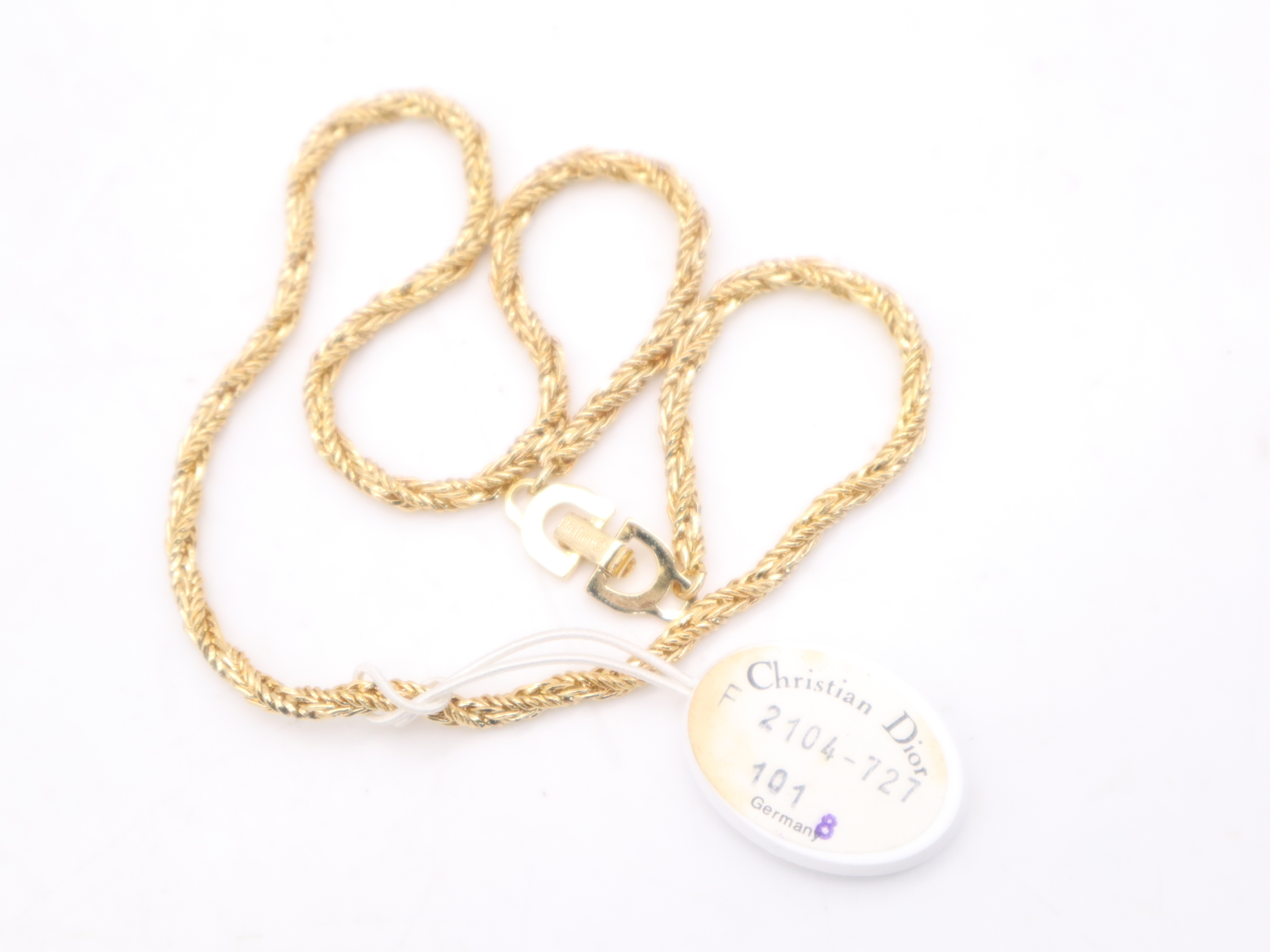 CD Logo Twist Necklace GP Necklace — view 2