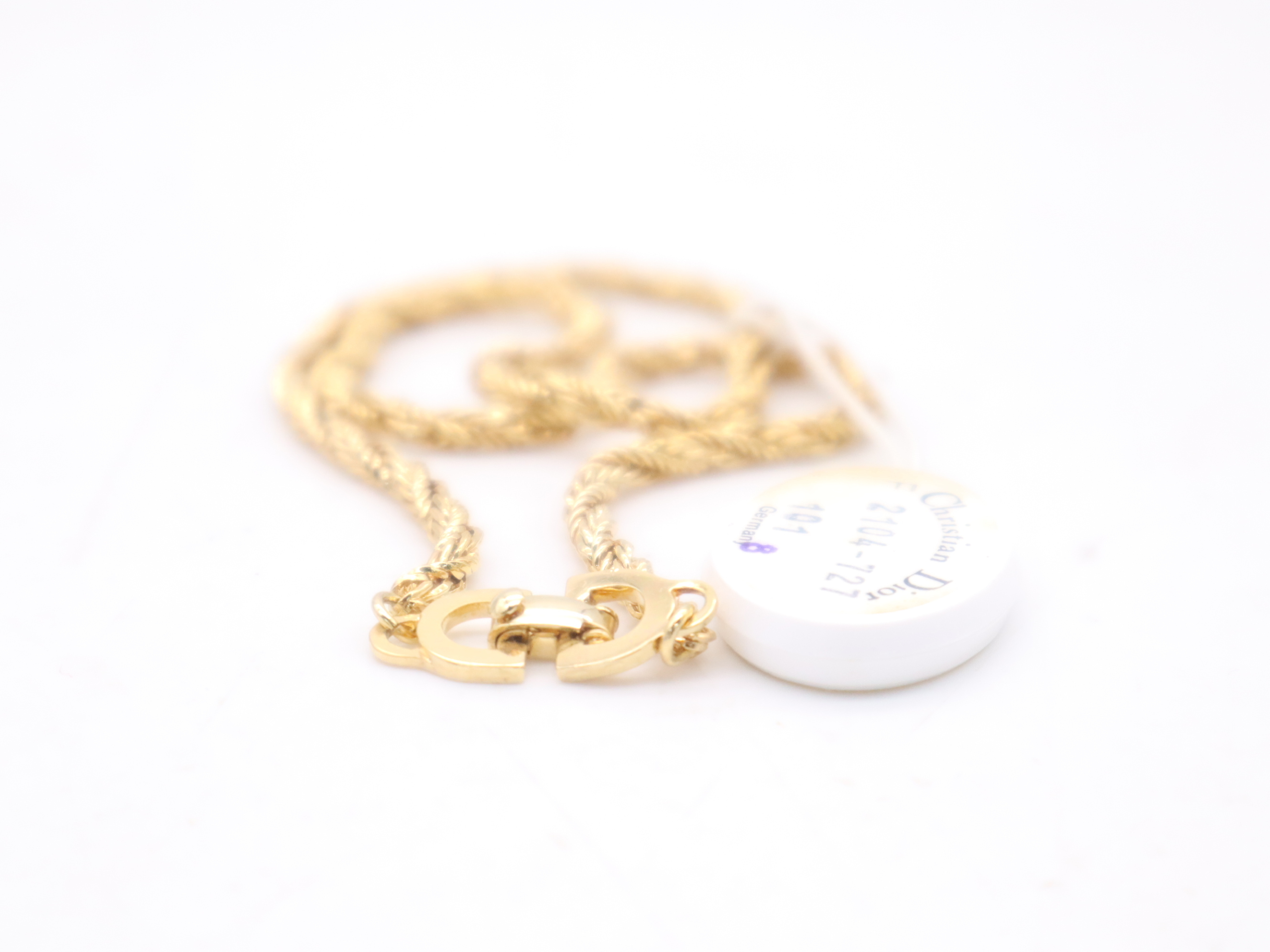 CD Logo Twist Necklace GP Necklace — view 4