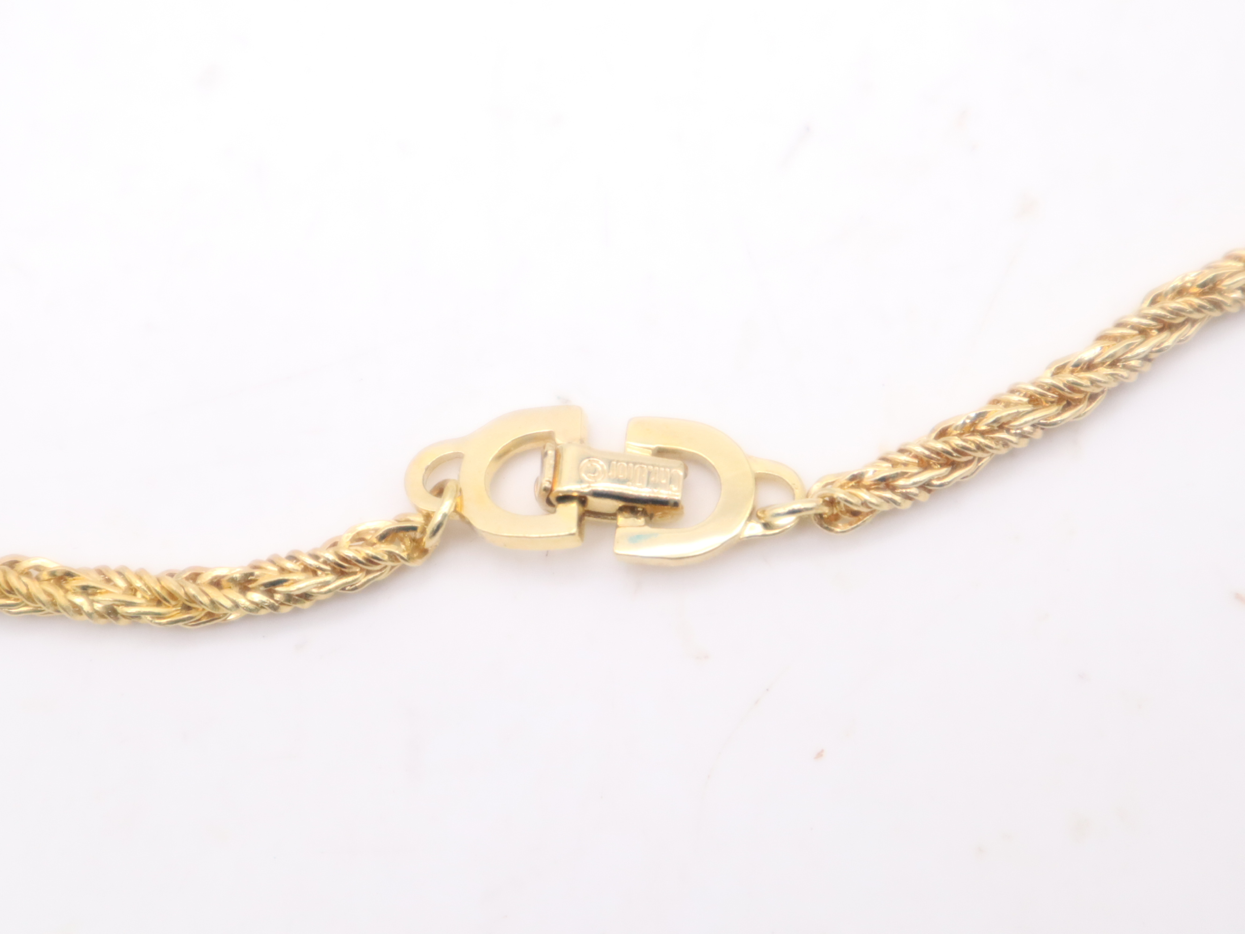 CD Logo Twist Necklace GP Necklace — view 6