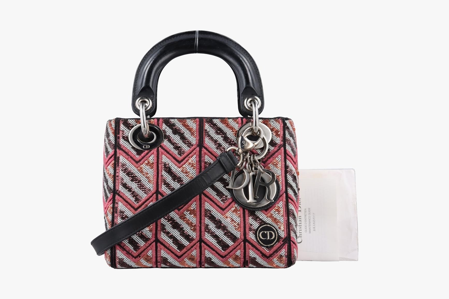Lady Dior sequin x leather multicolor