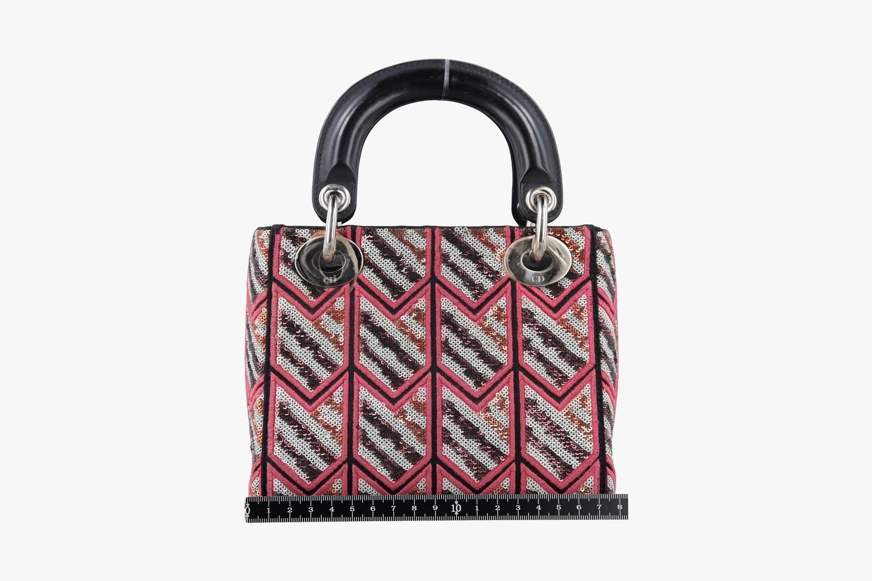 Lady Dior sequin x leather multicolor — view 2