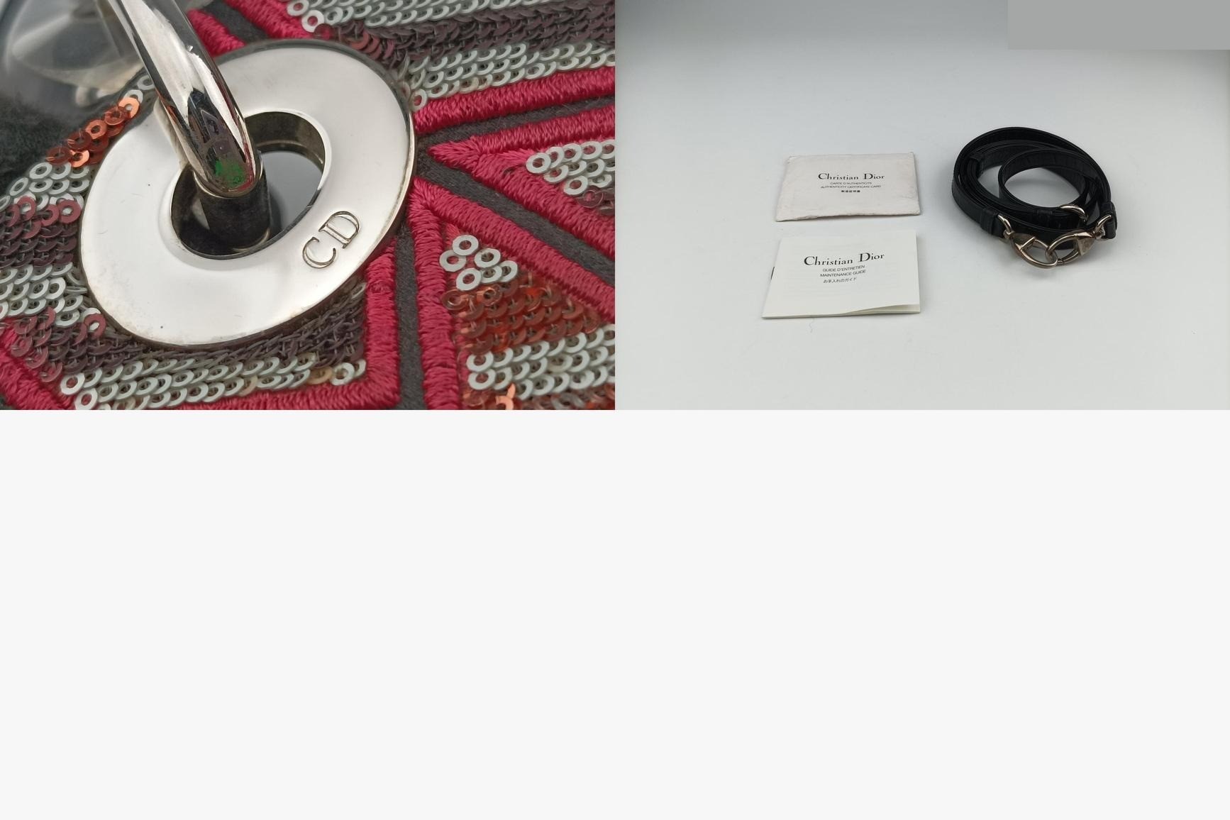 Lady Dior sequin x leather multicolor — view 11