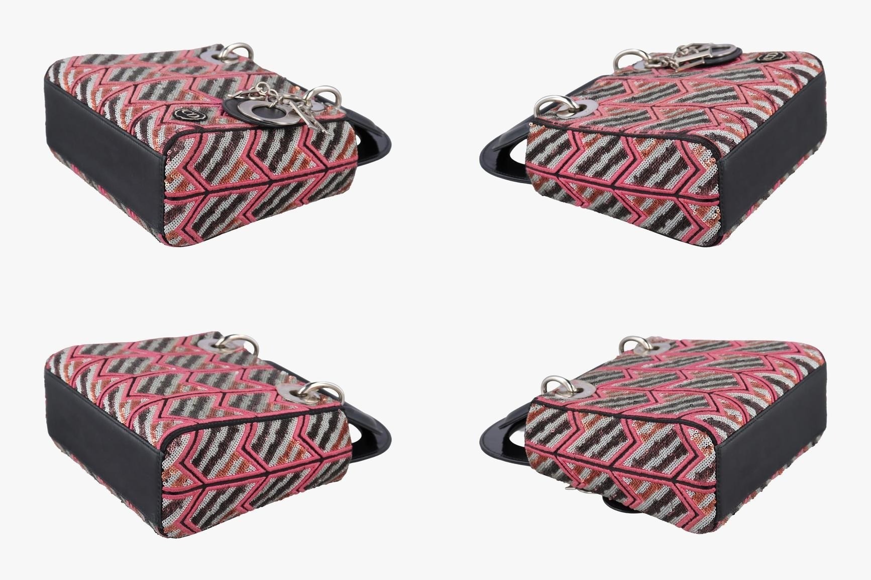 Lady Dior sequin x leather multicolor — view 4