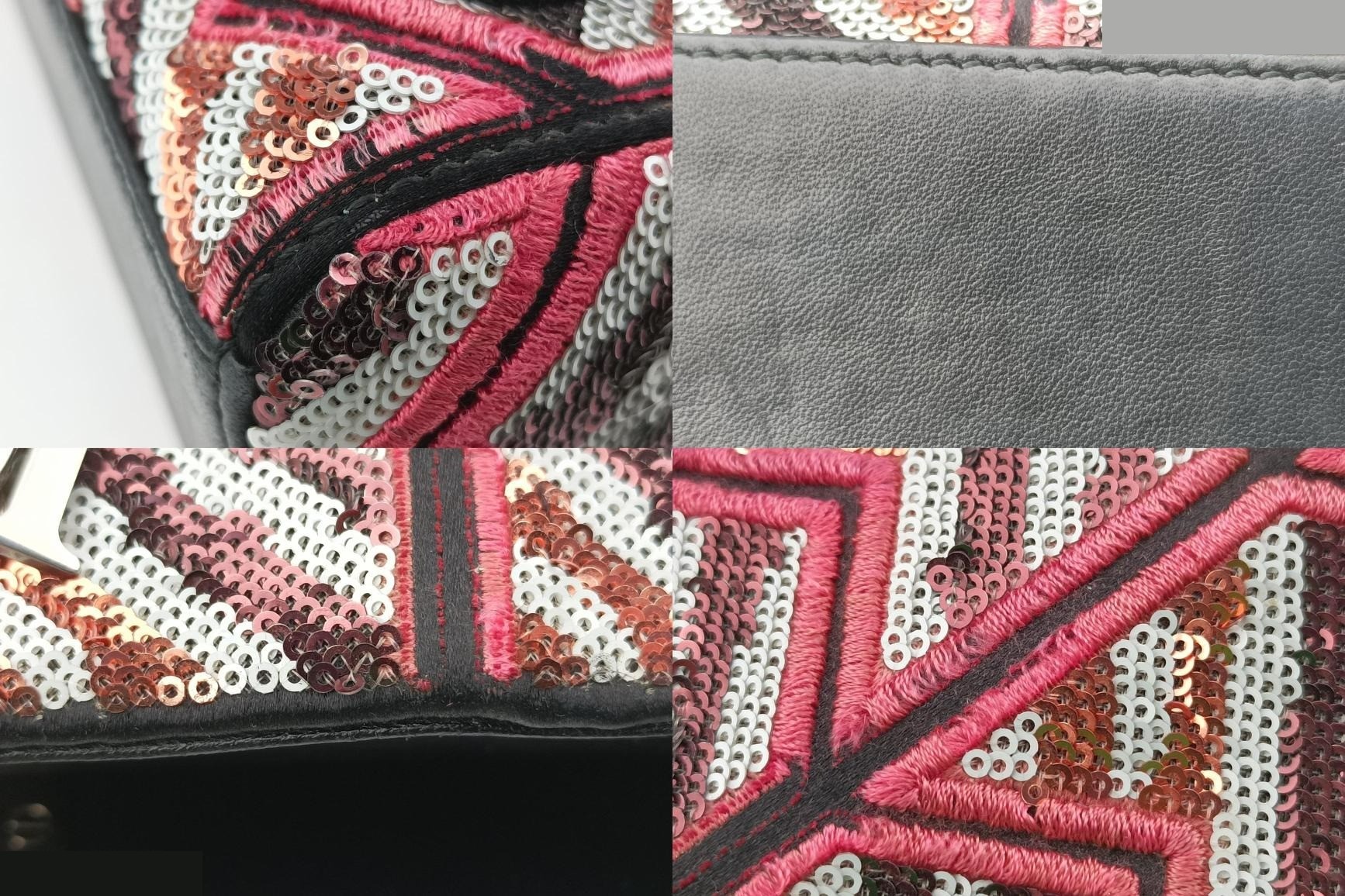 Lady Dior sequin x leather multicolor — view 10