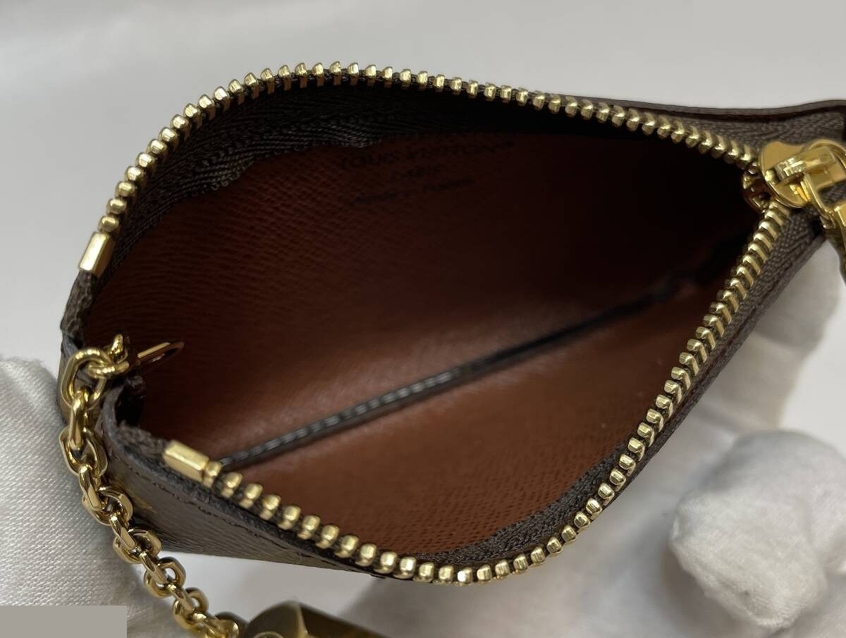 Monogram Pochette Clé Coin Case, Brown — view 9